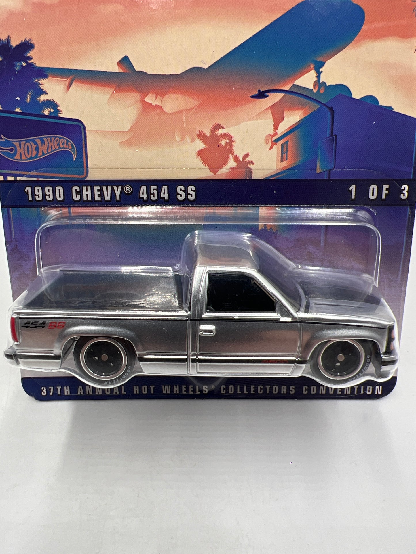 2023 Hot Wheels 37th Annual Collectors Convention LA #2243/6200 1990 Chevy 454 SS Silver W/Protector