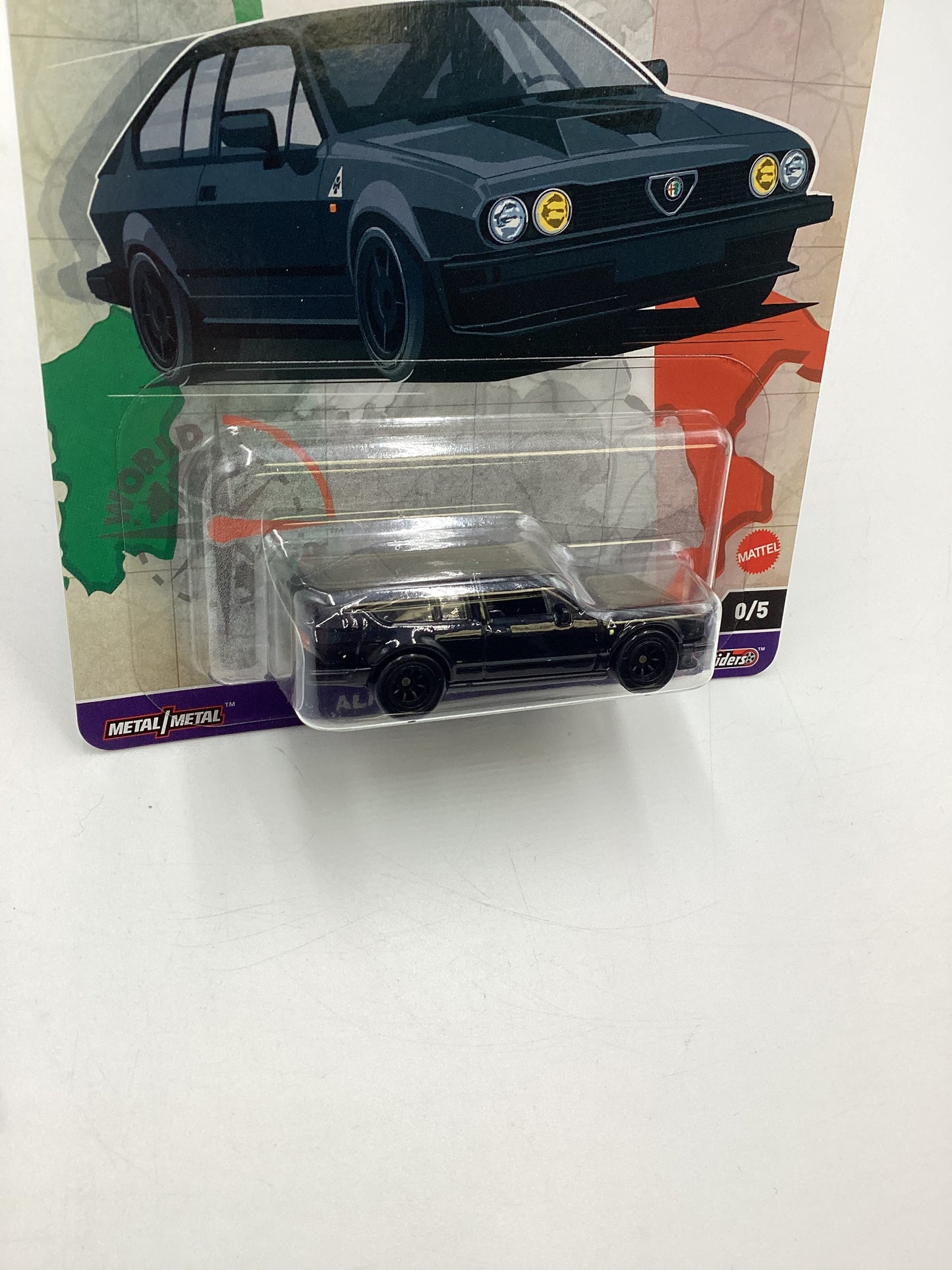 2024 Hot Wheels Premium World Tour #0 Alfa Romeo GTV6 3.0 Black Chase with protector