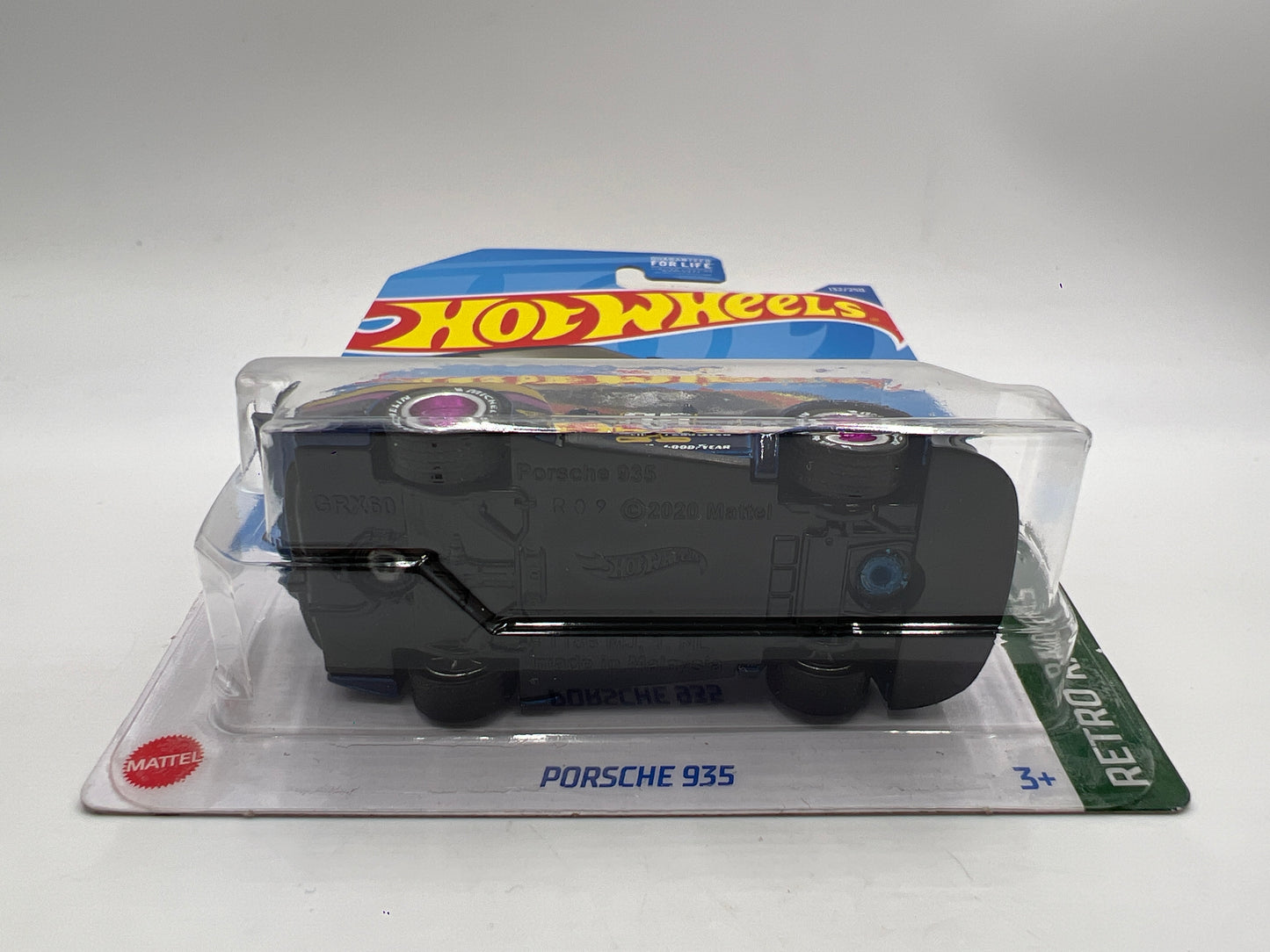 Hot Wheels Porsche 935 Dark Blue Wheel Swap Custom On Card W/Protector SR