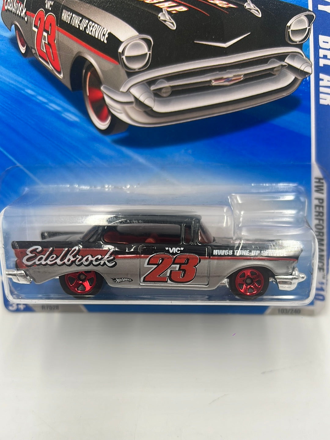 2010 Hot Wheels Performance ‘57 Chevy Bel Air Black/Silver 103/240 11D