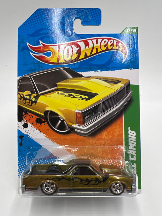 2011 Hot Wheels Super Treasure Hunt #63 80 El Camino Gold W/Protector