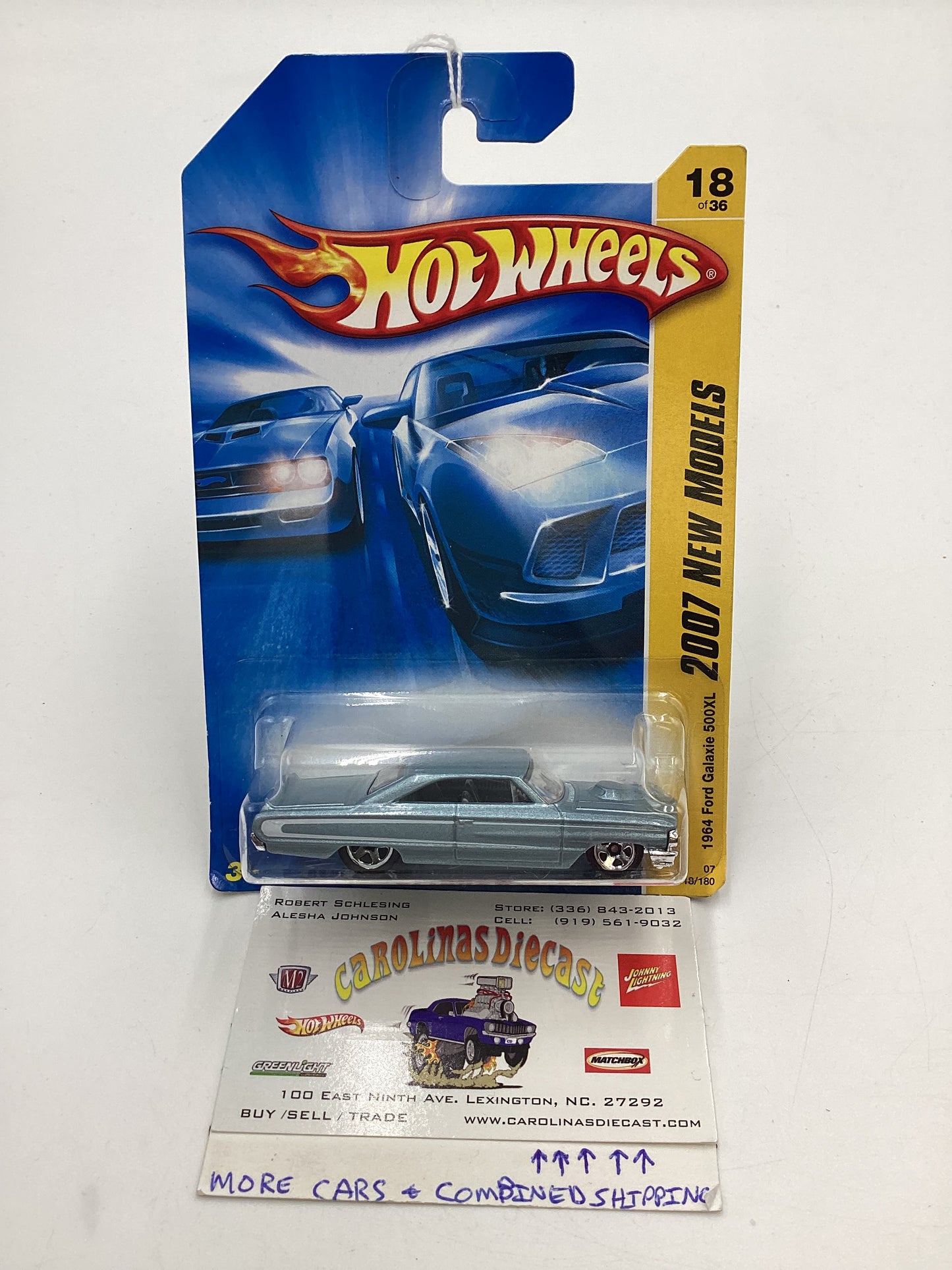 2007 Hot Wheels New Models #18 1964 Ford Galaxie 500XL Light Blue 9D