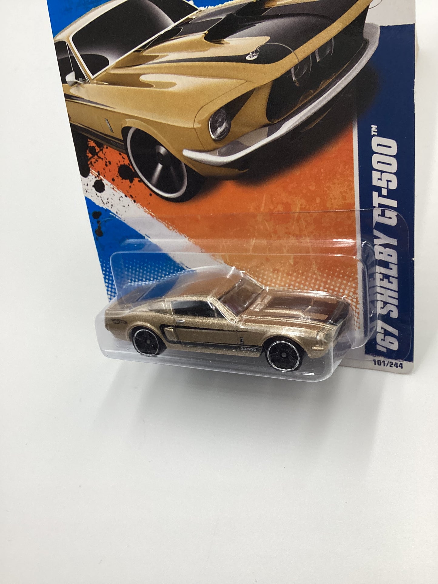 2011 Hot Wheels #101 69 Shelby GT-500 Gold 28C