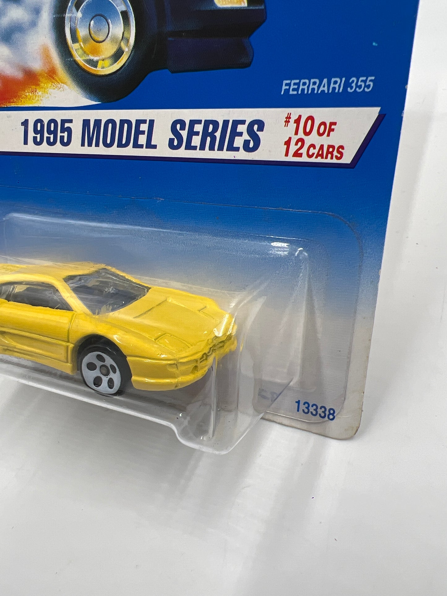 1995 Hot Wheels Model Series #350 Ferrari 355 Yellow 5 Dot White Wheels