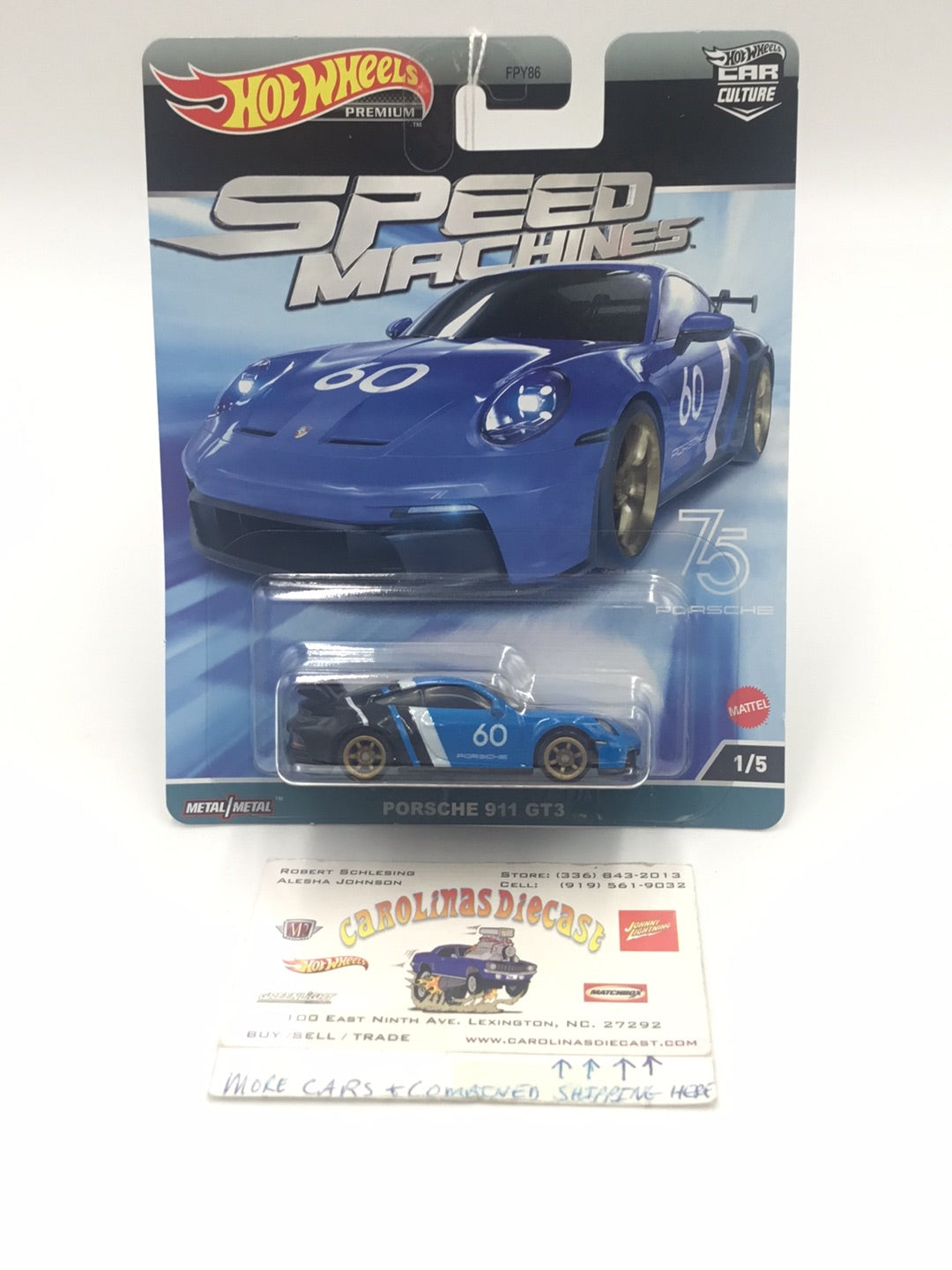 Hot wheels Speed Machines Porsche 911 GT3 1/5 258A