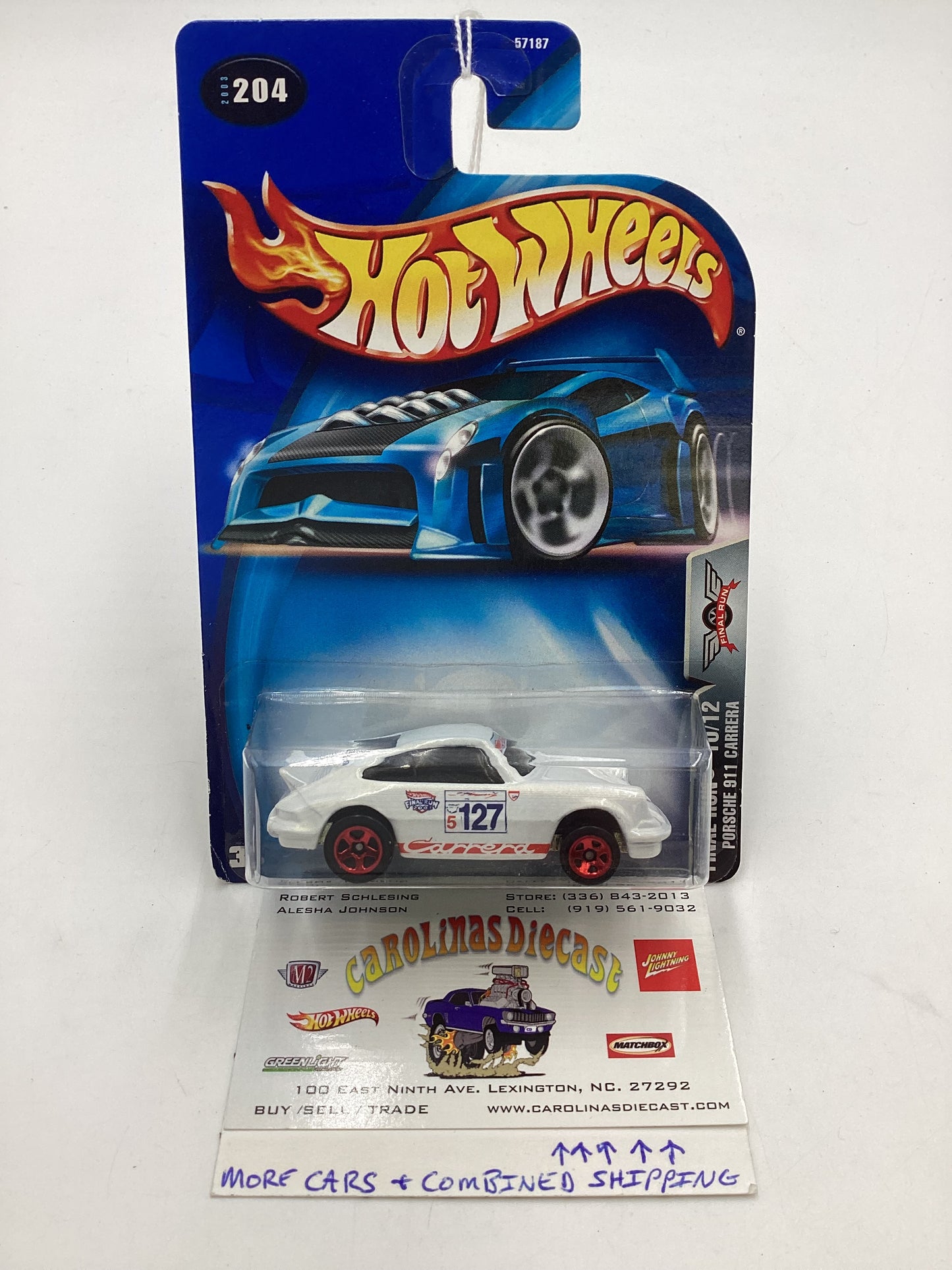 2003 Hot Wheels Final Run #204 Porsche 911 Carrera 99B