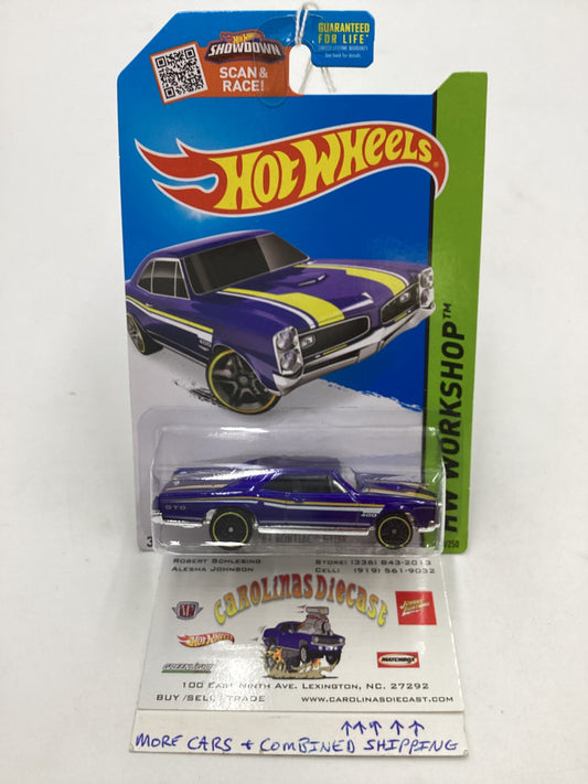 2015 Hot Wheels Workshop #228 67 Pontiac GTO Blue 60F