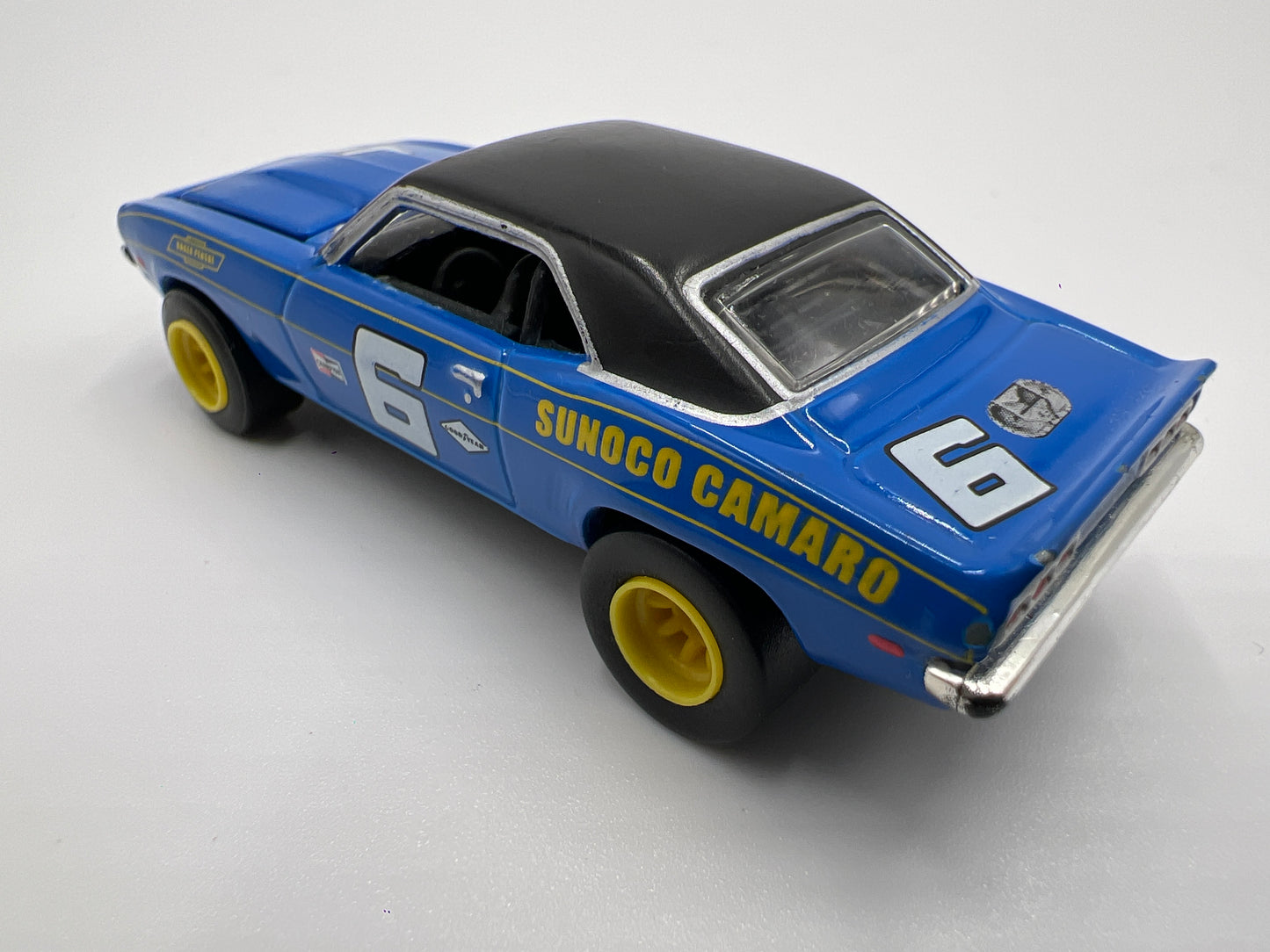 Hot Wheels 1/64 Premium 100% Black Box Sunoco #6 69 Chevy Camaro Blue Loose