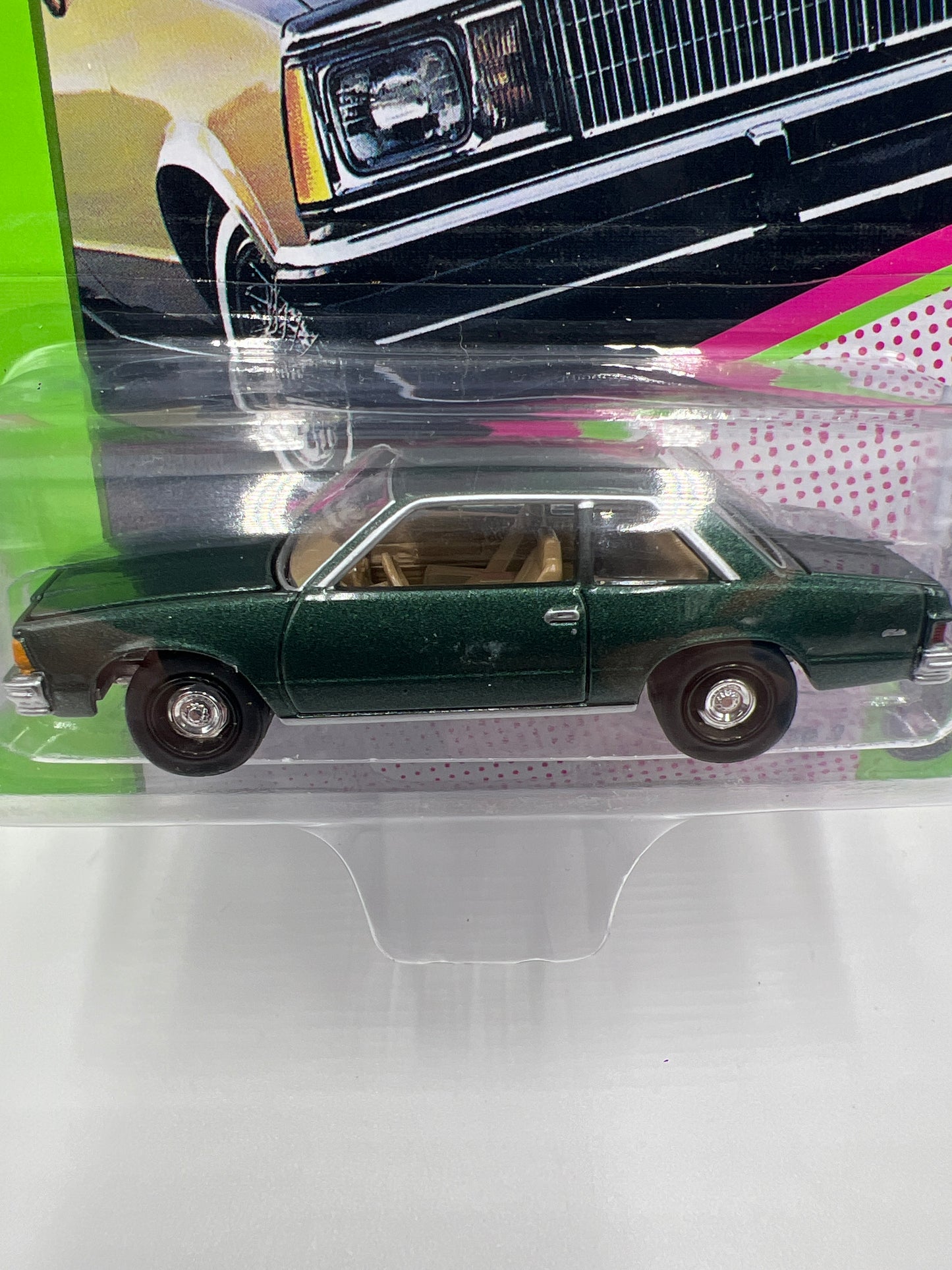 Johnny Lightning 80s Muscle Release 3 Version B 1/2500 1980 Chevy Malibu Green #1