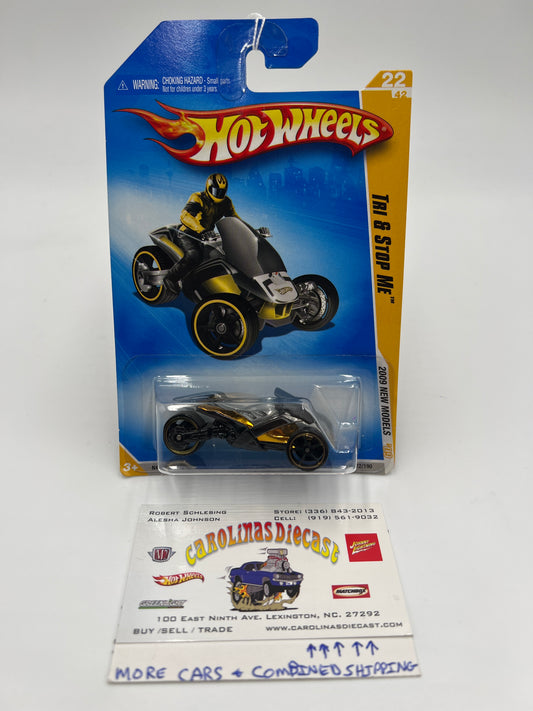 2009 Hot Wheels New Models #22 Tri & Stop Me Gray/Gold BB9