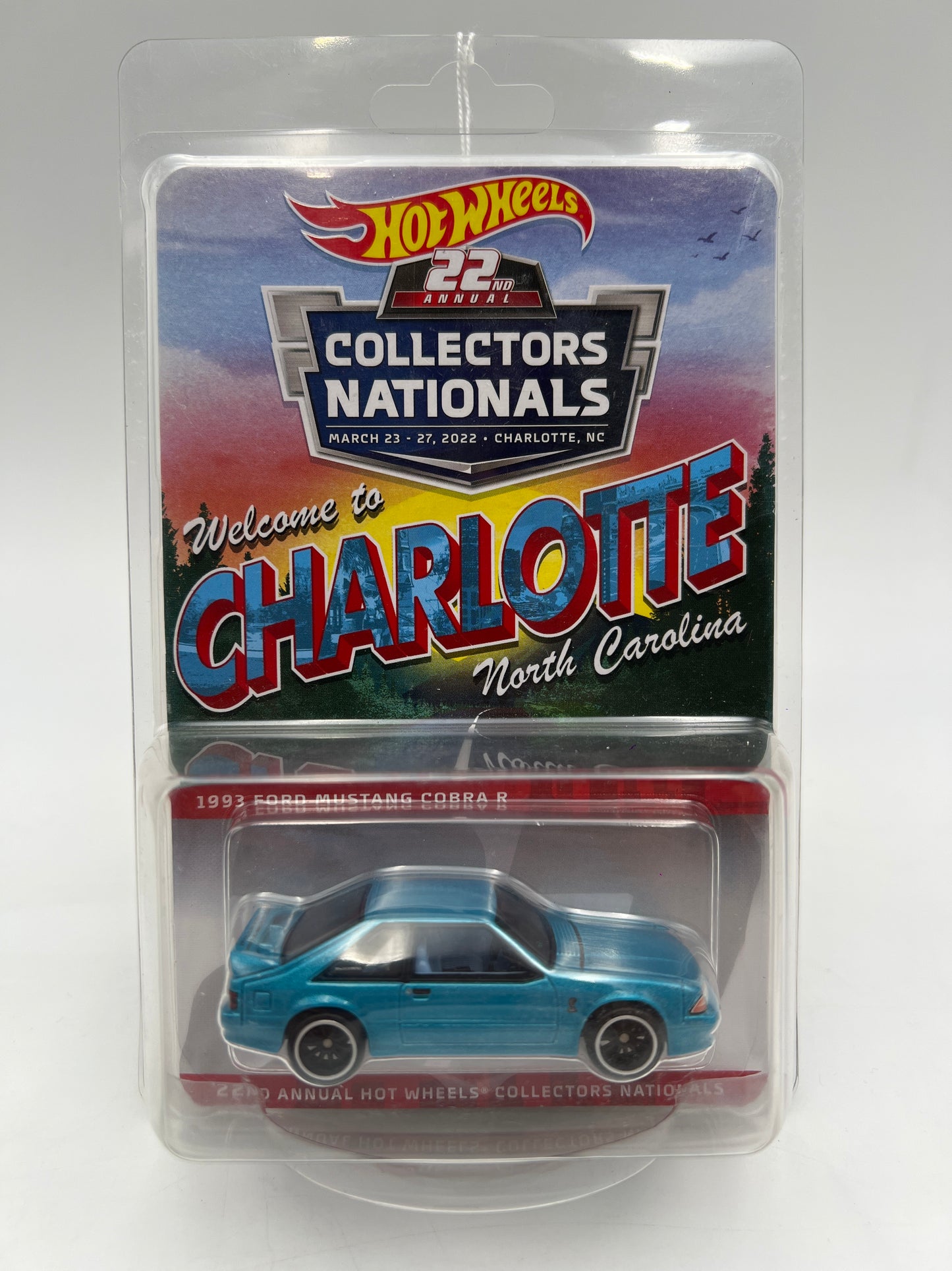 2022 Hot Wheels 22th Collectors Nationals 1993 Ford Mustang Cobra R W/Protector