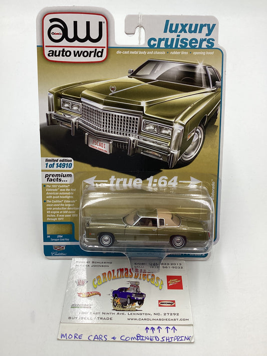 Auto World Luxury Cruisers Release 1 Version A 1975 Cadillac Eldorado Gold 183F