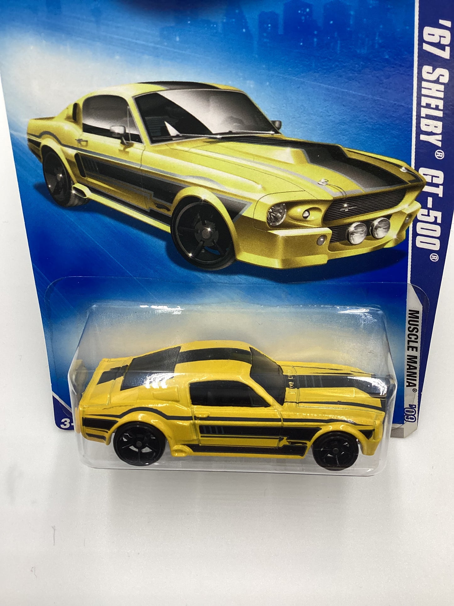 2009 Hot Wheels #078 67 Shelby GT-500 Yellow 23F