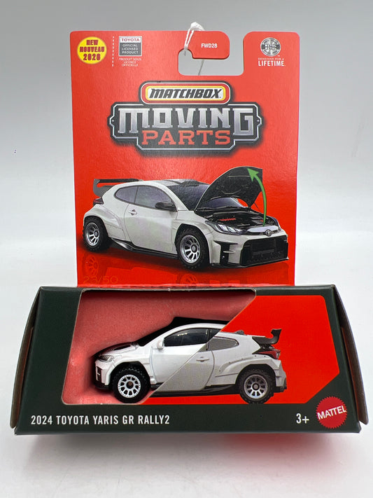 2026 Matchbox Moving Parts #23 2024 Toyota Yaris GR Rally2 White