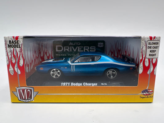 M2 Machines 10-13 Auto Drivers 1971 Dodge Charger Blue