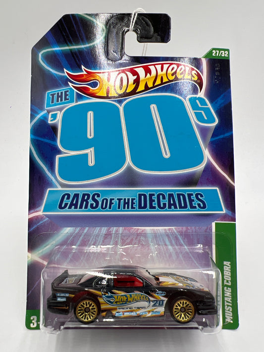 Hot Wheels Cars of the Decades The 90s #27 Mustang Cobra Black 164G