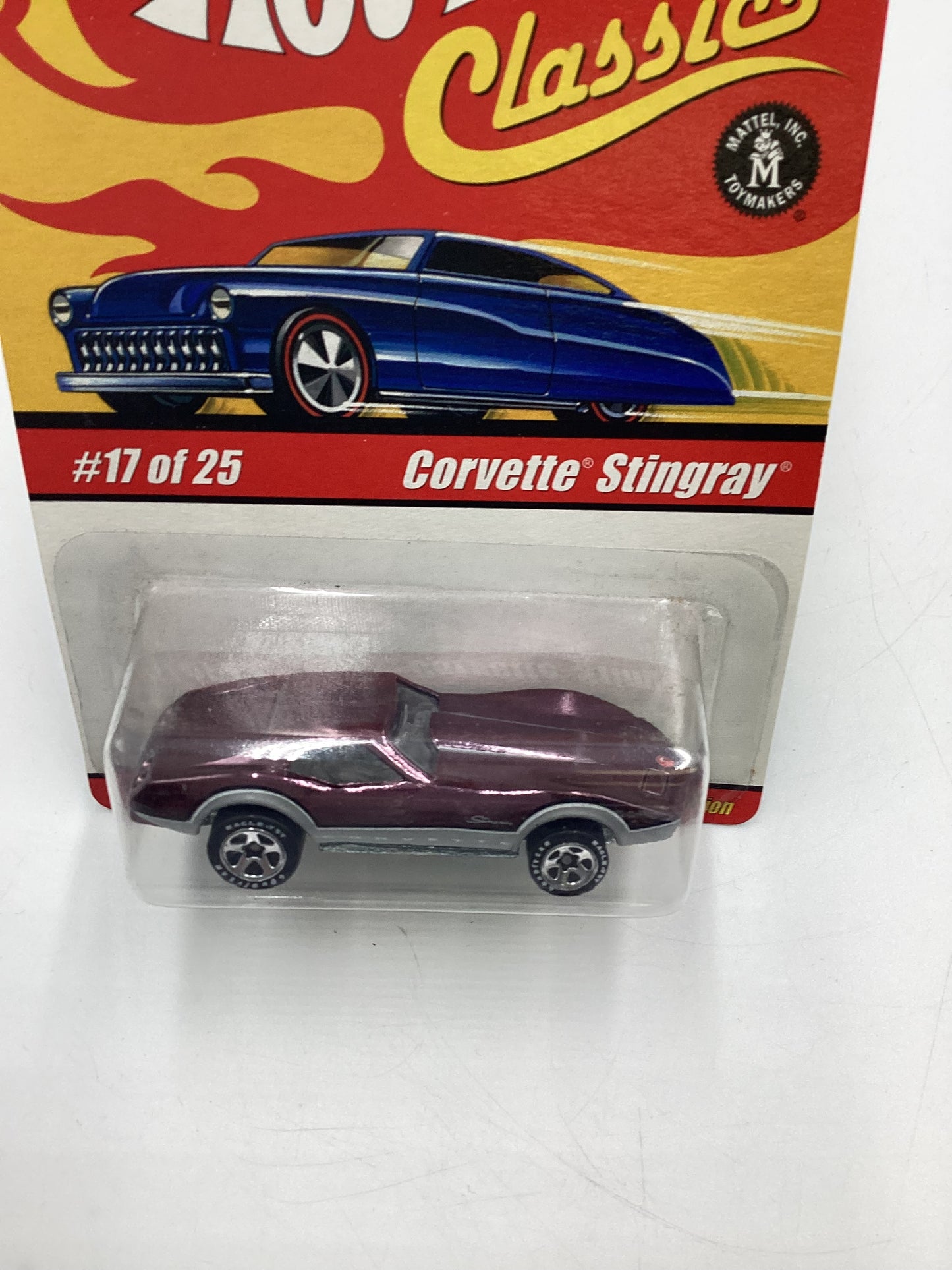 Hot Wheels Classics Series 1 #17 Corvette Stingray Purple