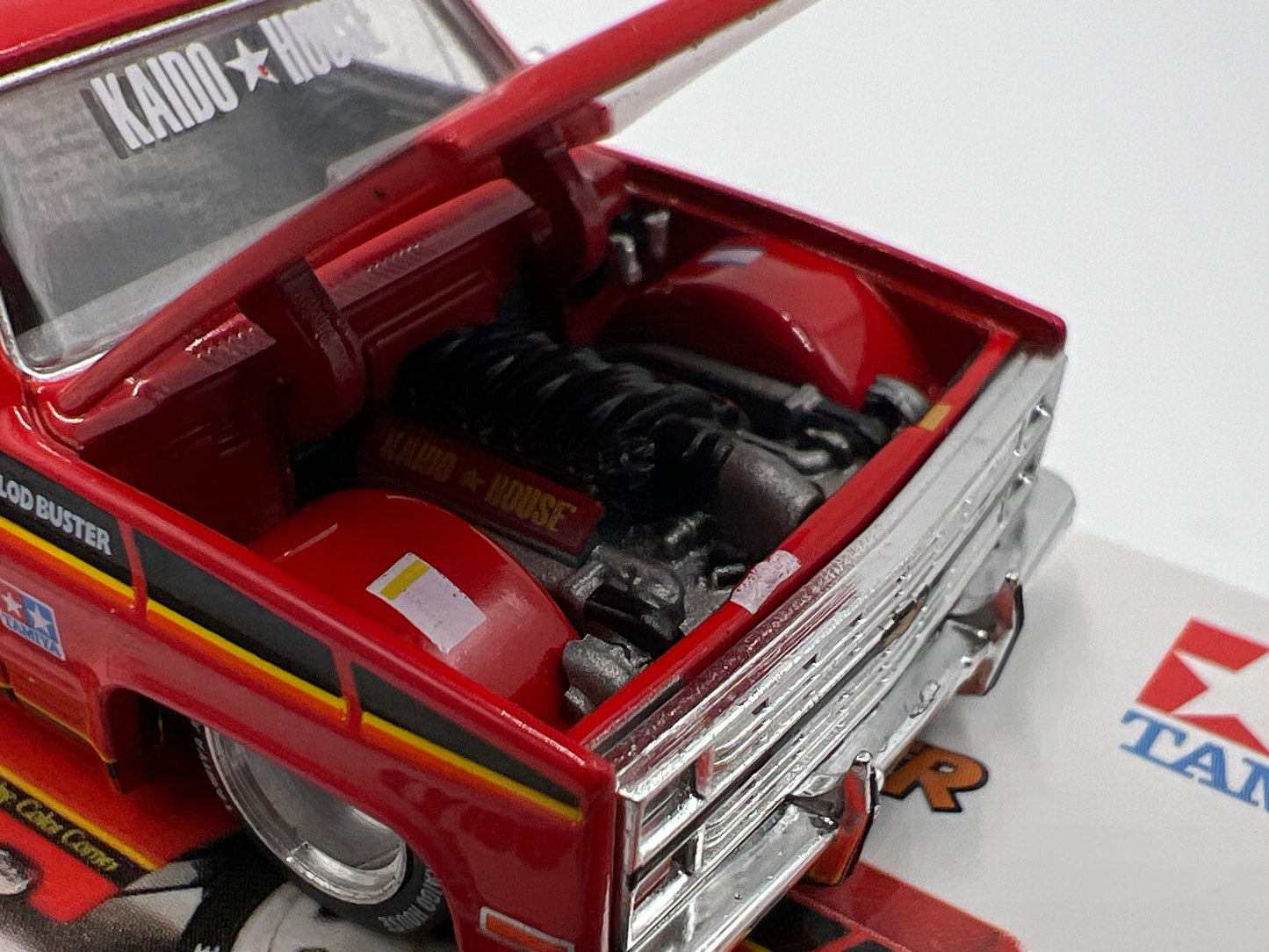 Mini GT x Kaido House #130 Chevrolet Silverado Tamiya x Kaido House Clod Buster Orange