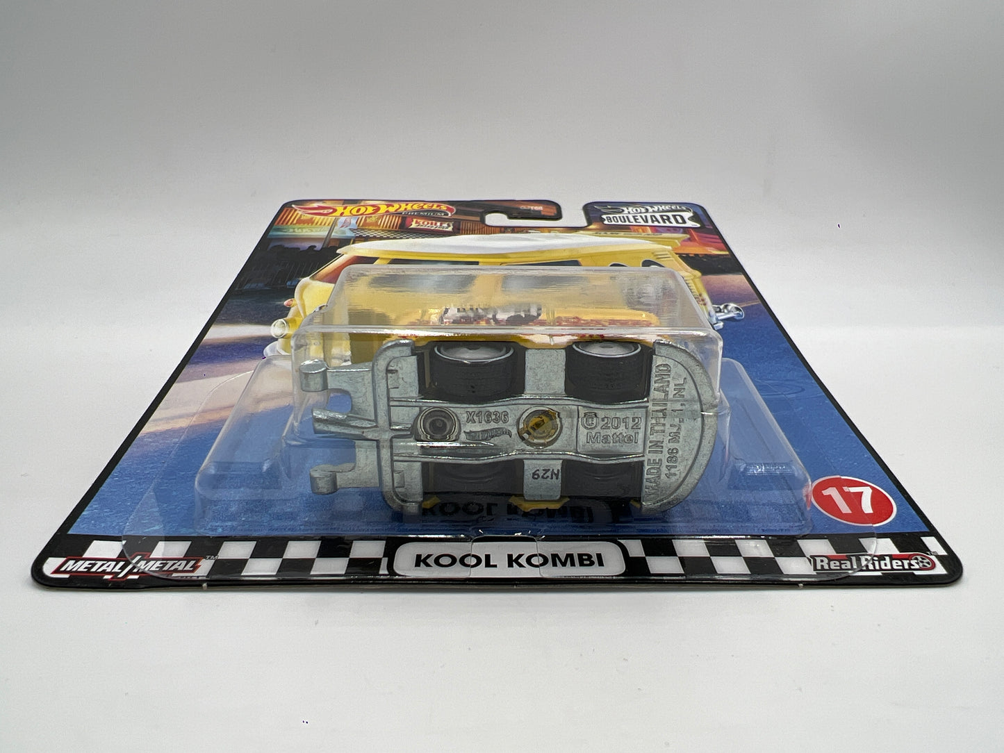 Hot Wheels Premium Boulevard #17 Kool Kombi Yellow Mooneyes W/Protector