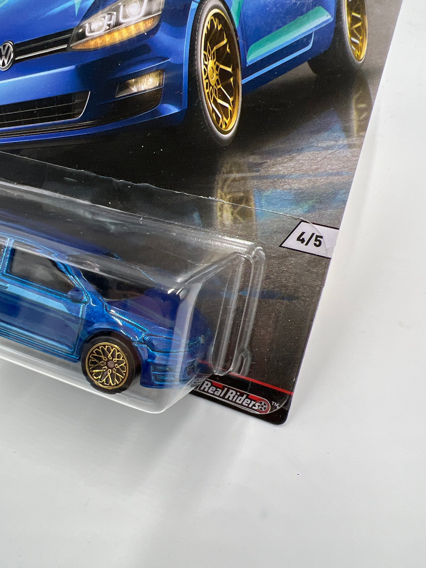 Hot Wheels Premium Euro Style #4 Volkswagen Golf MK7 Blue 245J
