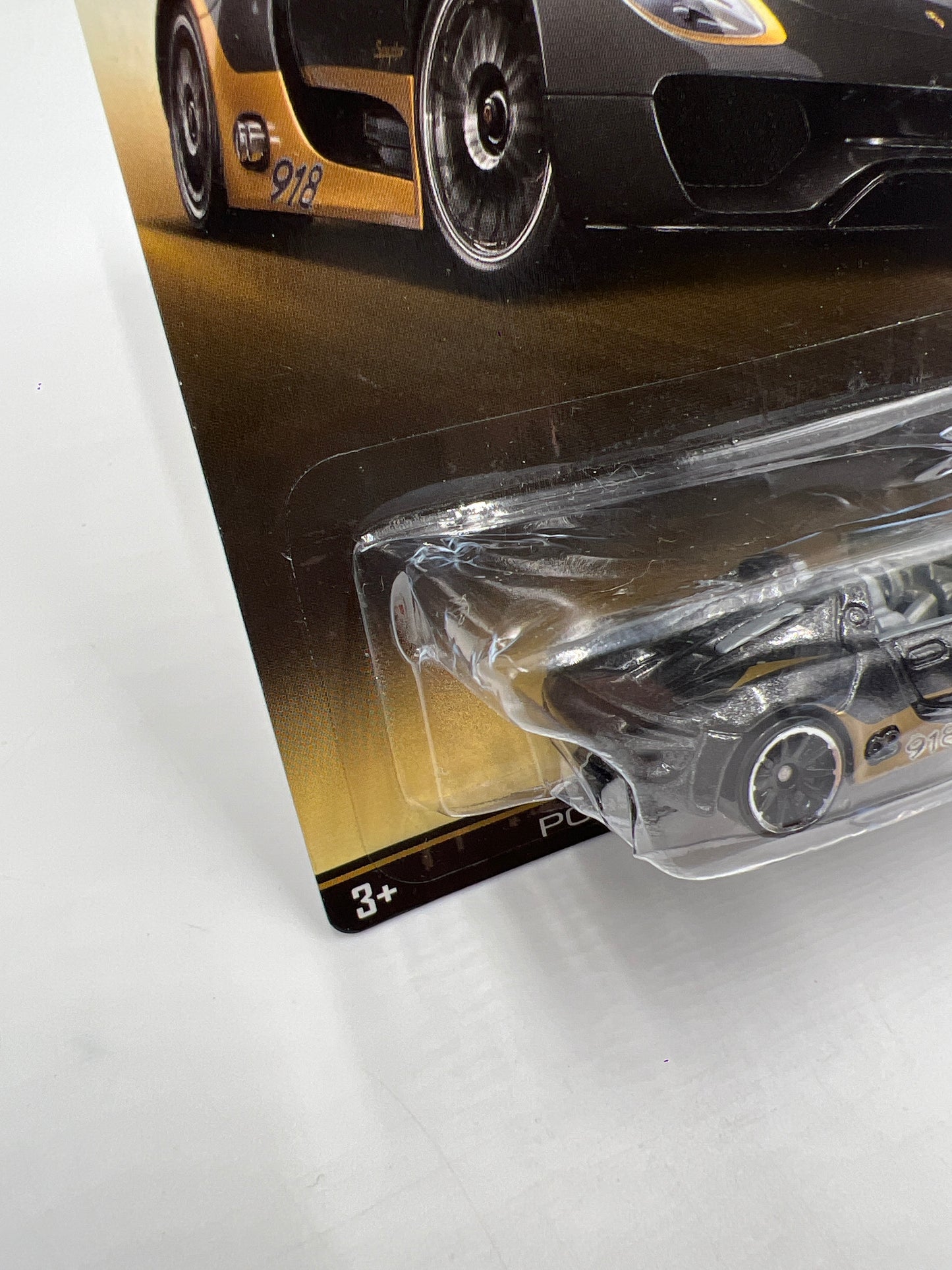 Hot Wheels Walmart Exclusive Porsche Series #2 Porsche 918 Spyder Black Bad Blister 158D