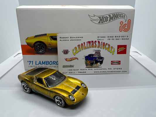 Hot Wheels ID Series 1 #3 71 Lamborghini Miura P400 SV Gold Opened