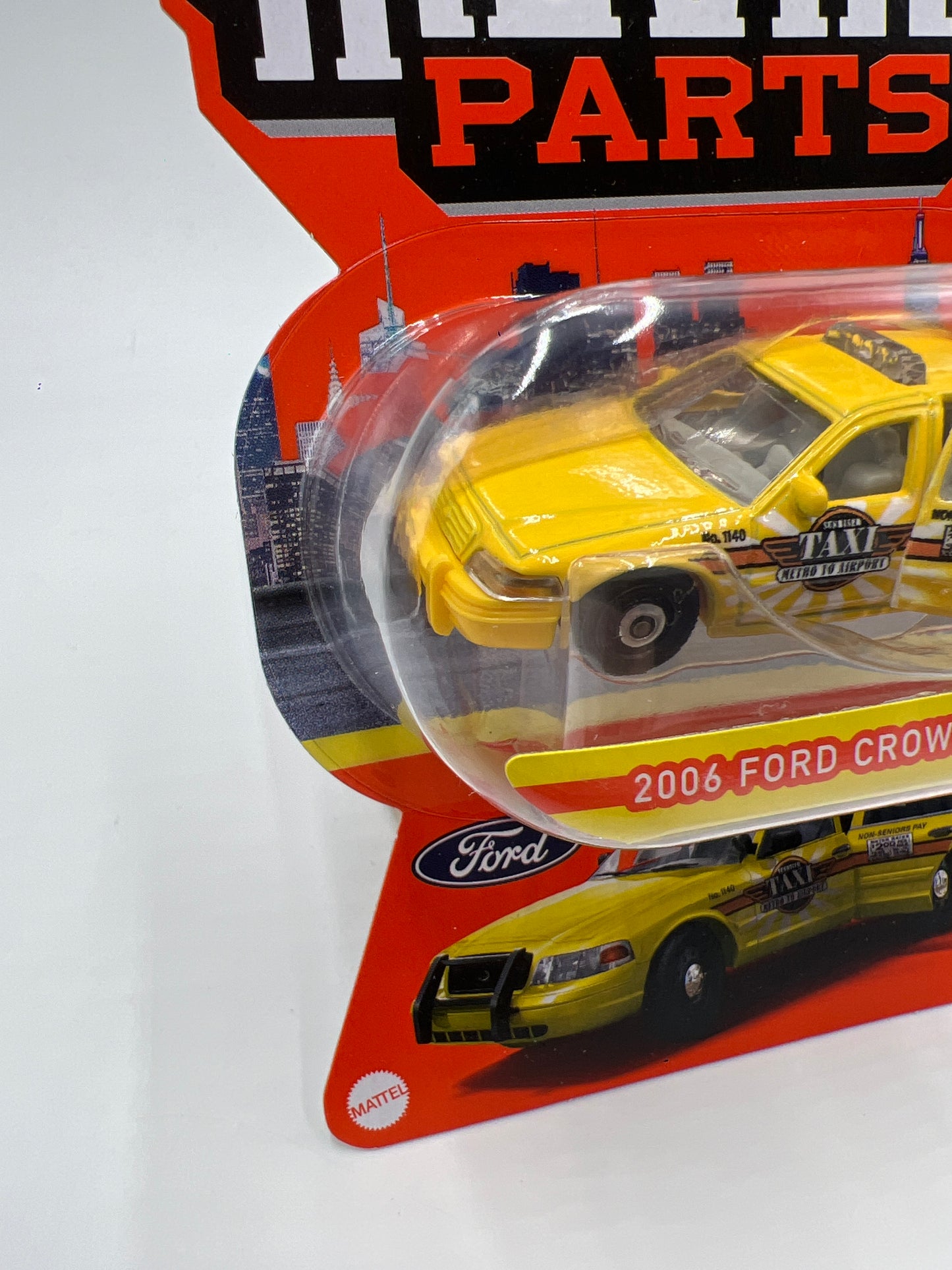 Matchbox Moving Parts #3 2006 Ford Crown Victoria Taxi Yellow 167o