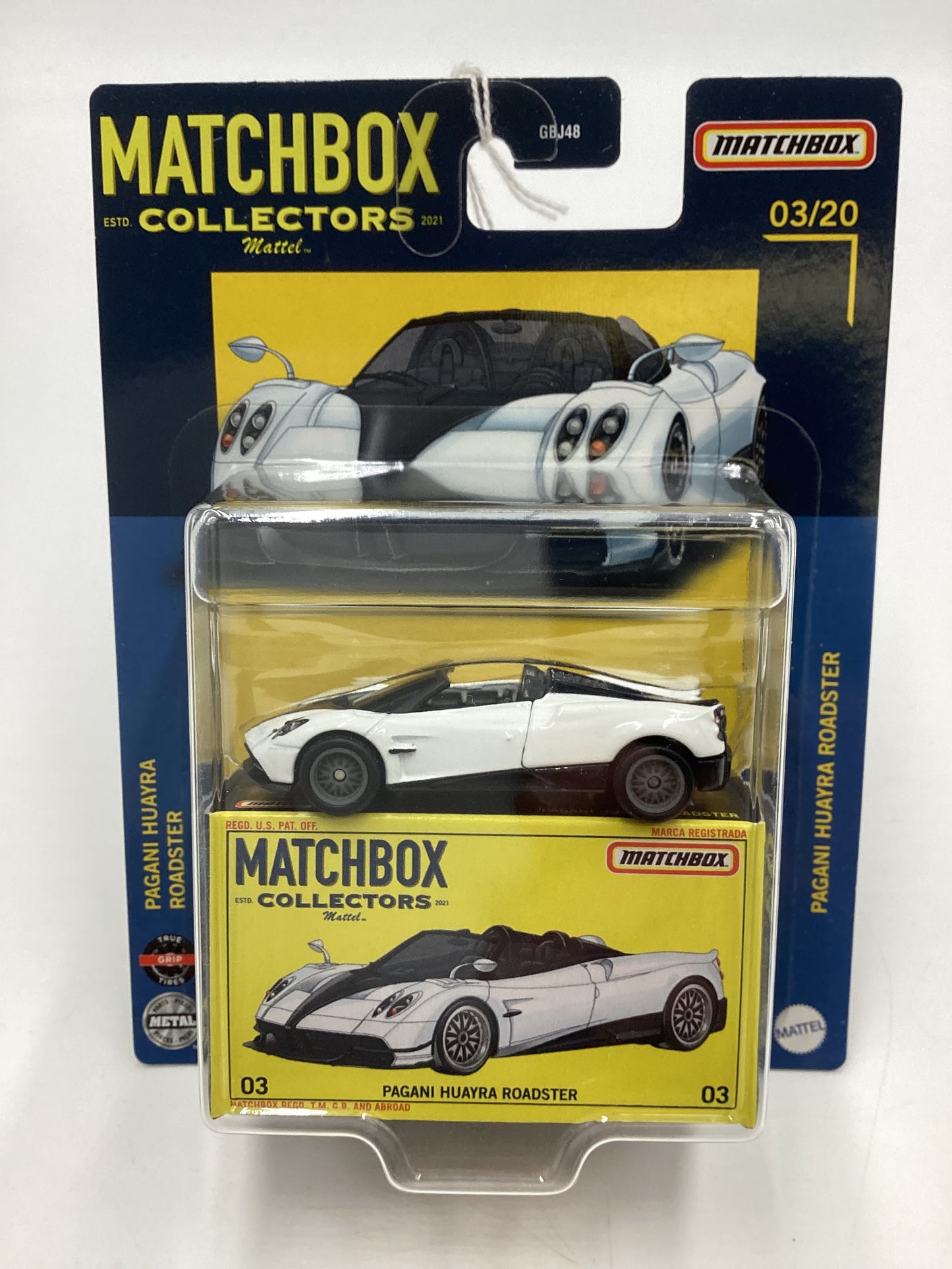 Matchbox Collectors #3 Pagani Huayra Roadsters White 172J