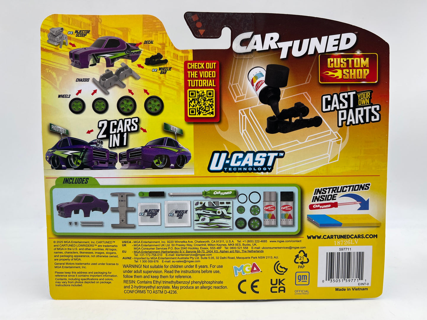 Car Tuned Series 4 Custom Shop Castworks 69 Pontiac GTO Purple