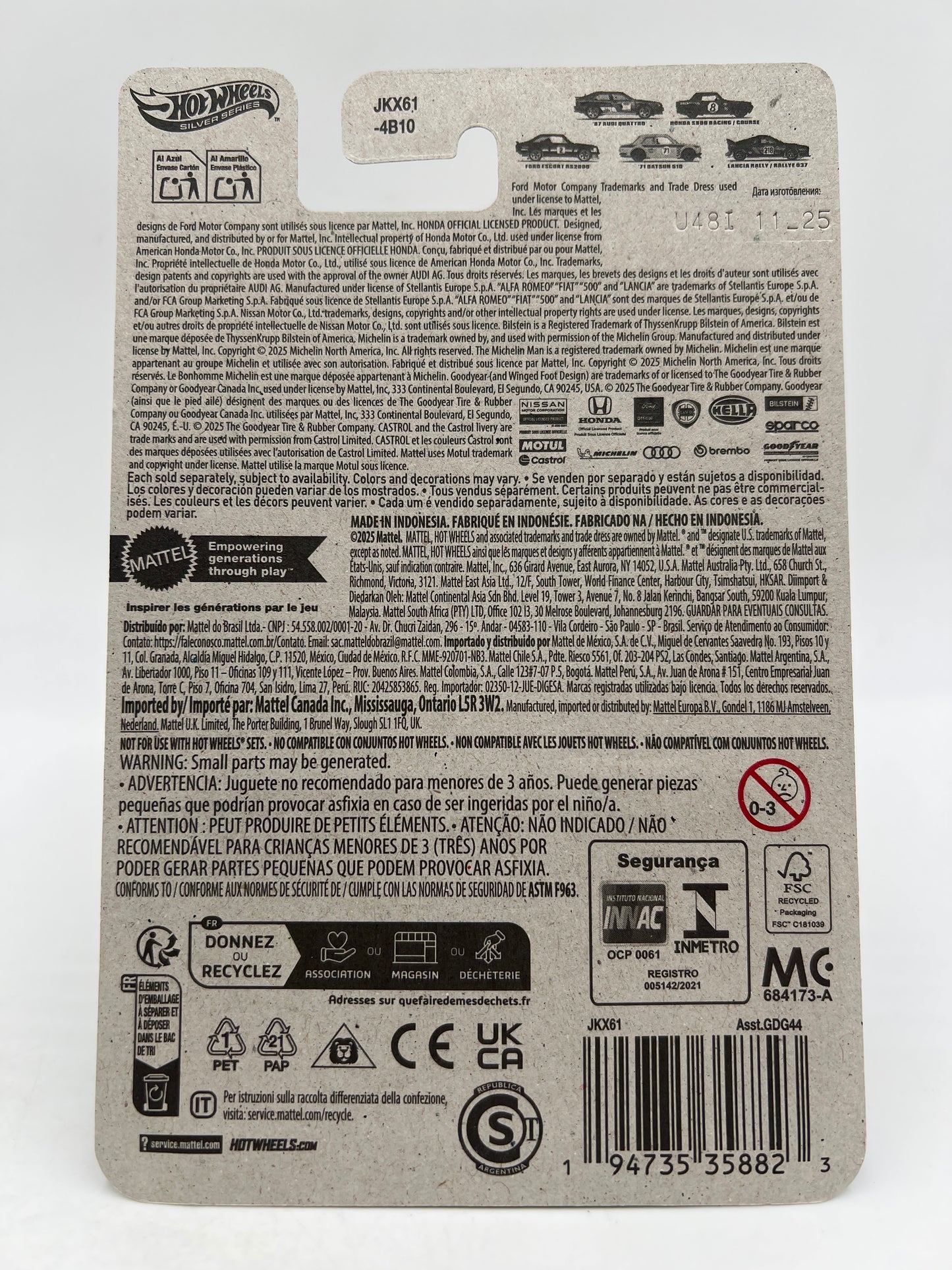 2026 Hot Wheels Silver Series Rally Racers #1 87 Audi Quattro Silver