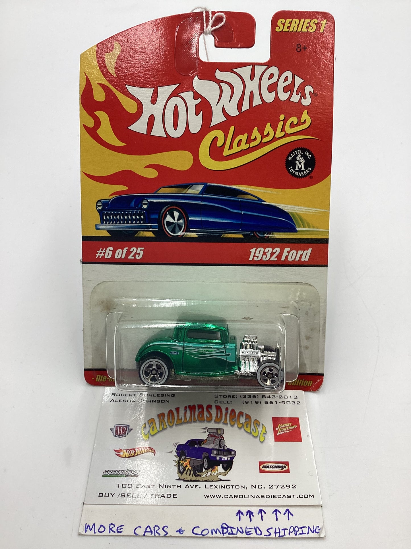 Hot Wheels Classics Series 1 #6 1932 Ford Green