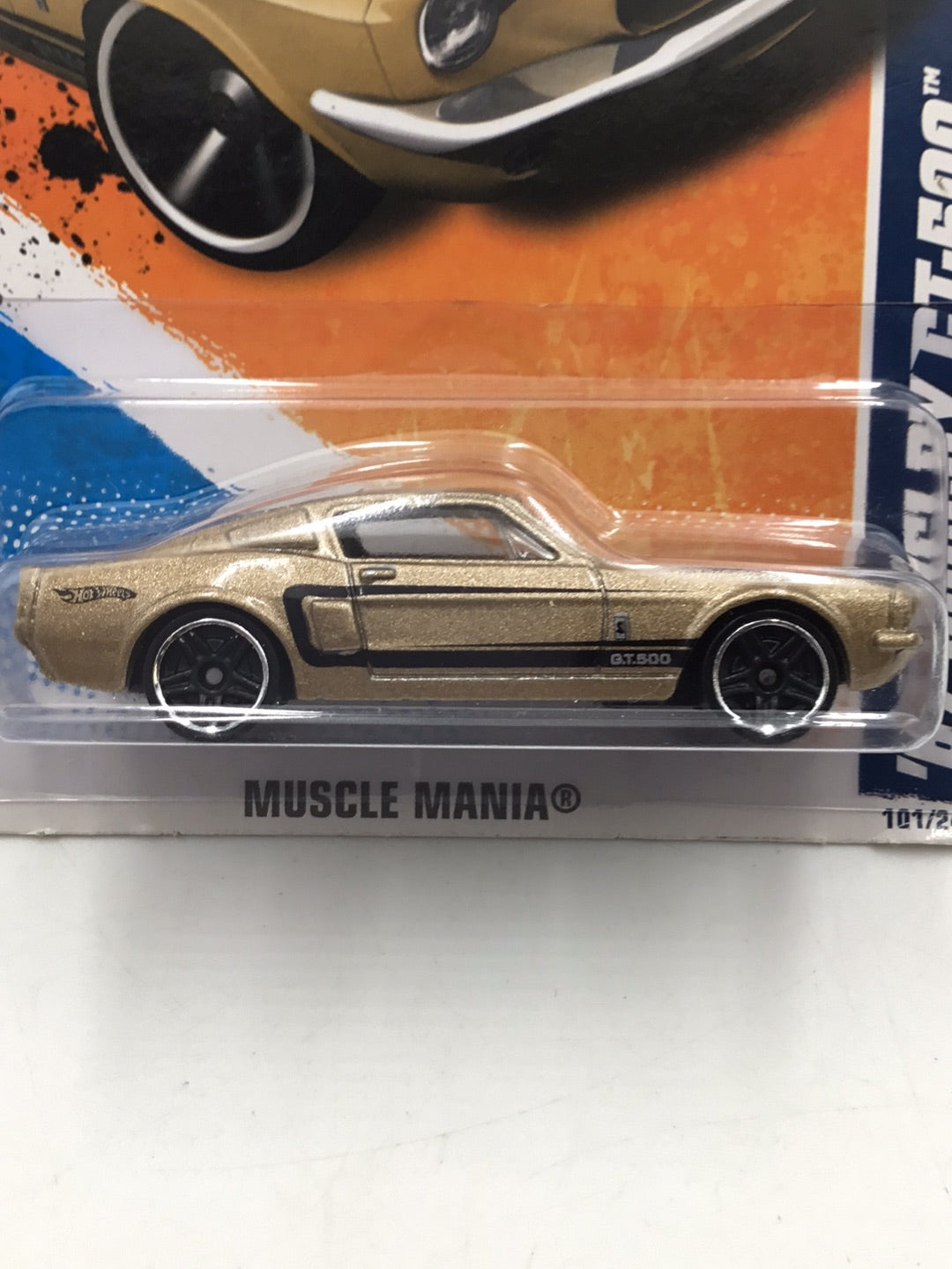 2011 Hot Wheels #101 67 Shelby GT 500  Gold 29B