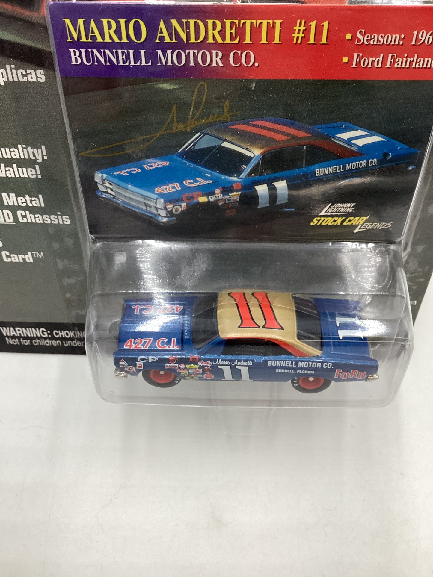 Johnny lightning Stock Car Legends #11 Mario Andretti 1967 Ford Fairlane 186B