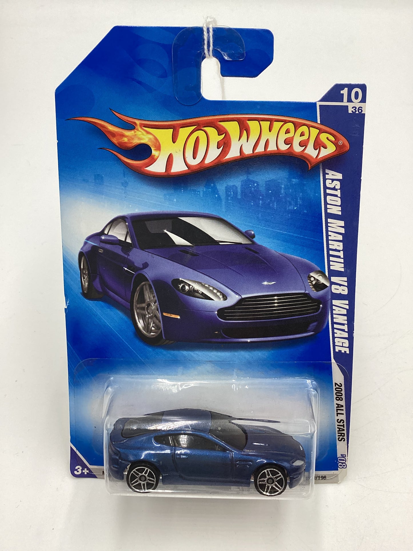 2008 Hot Wheels All Stars #55 Aston Martin V8 Vantage Blue 105A