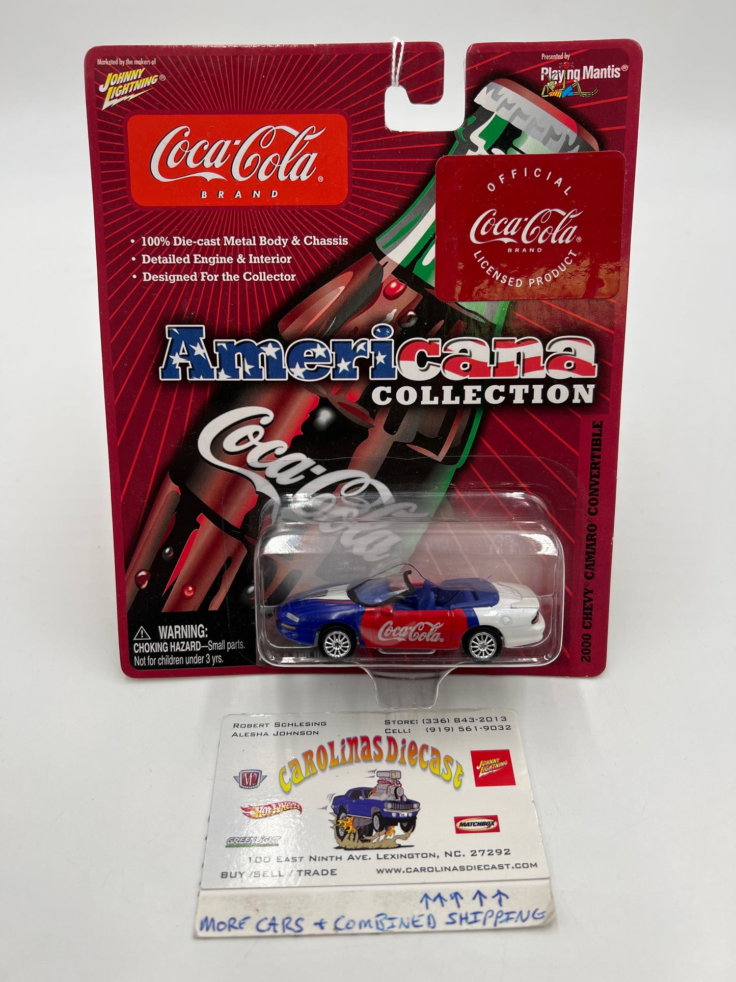 Johnny Lightning Americana. Collection 2000 Chevy Camaro Convertible Coca Cola