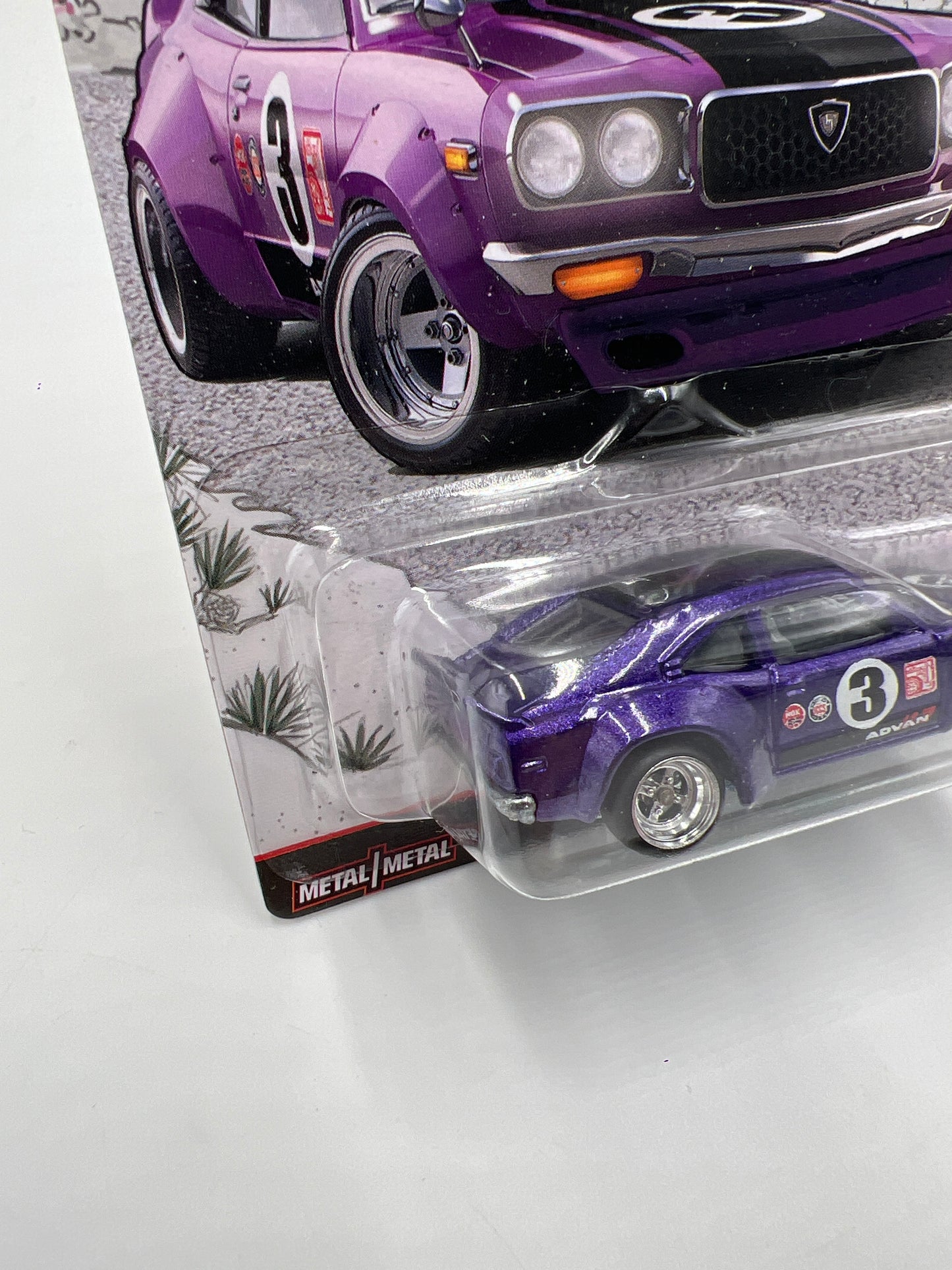 Hot Wheels Car Culture Japan Historics 1 #5 Mazda RX-3 Purple W/Protector