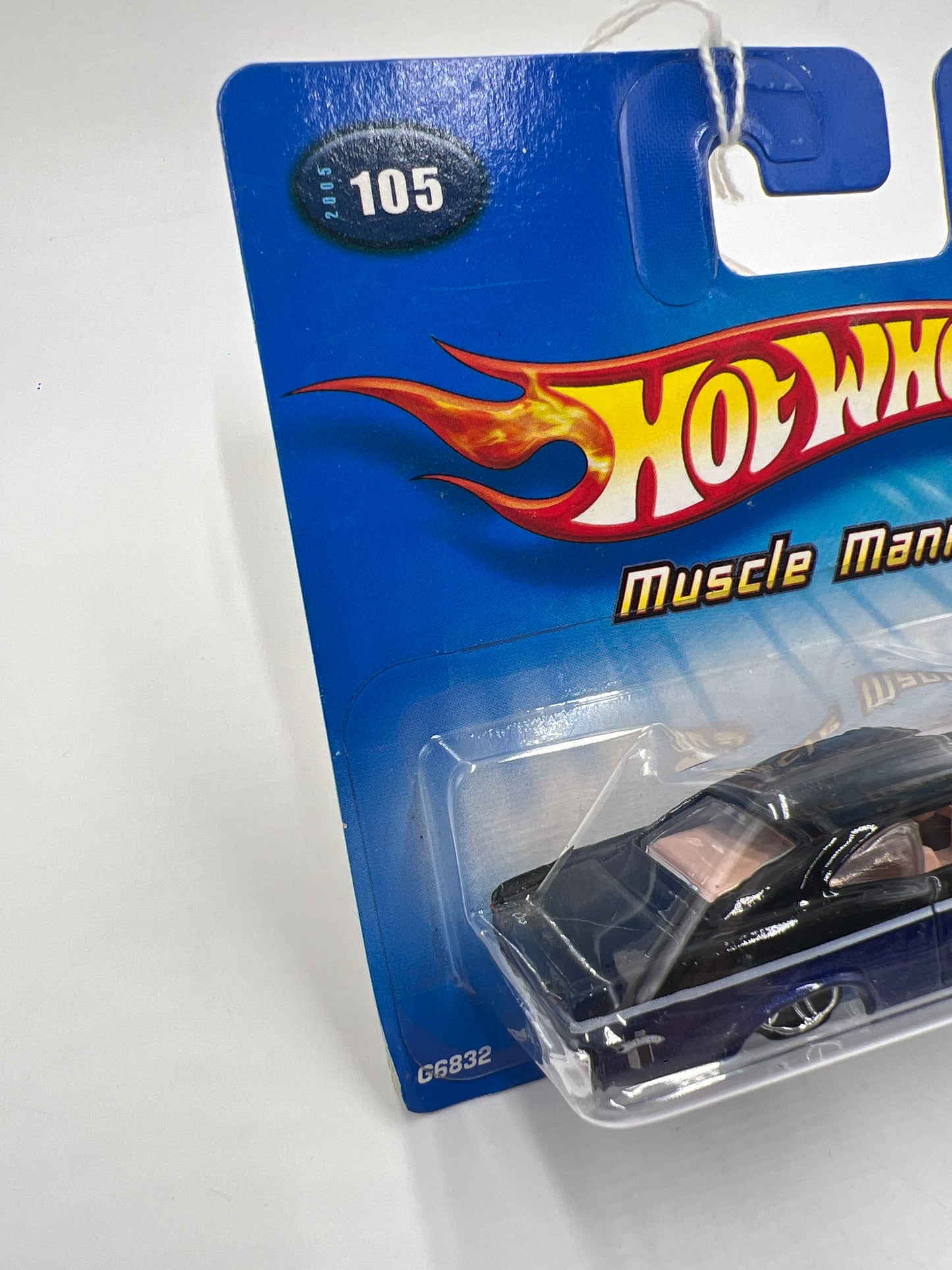 2005 Hot Wheels Muscle Mania #105 1965 Chevy Impala Blue/Black Short Card 10A