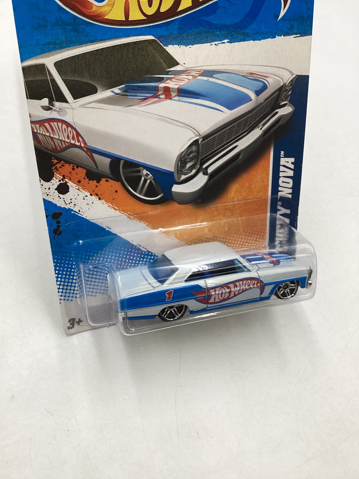 2011 Hot Wheels #154 66 Chevy Nova White