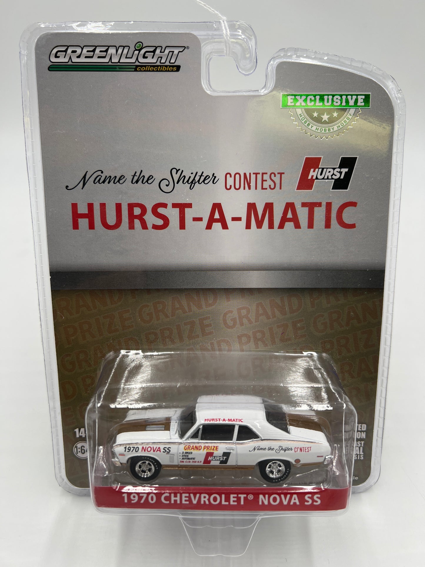 Greenlight Hobby Exclusive Hurst-A-Matic 1970 Chevrolet Nova SS White