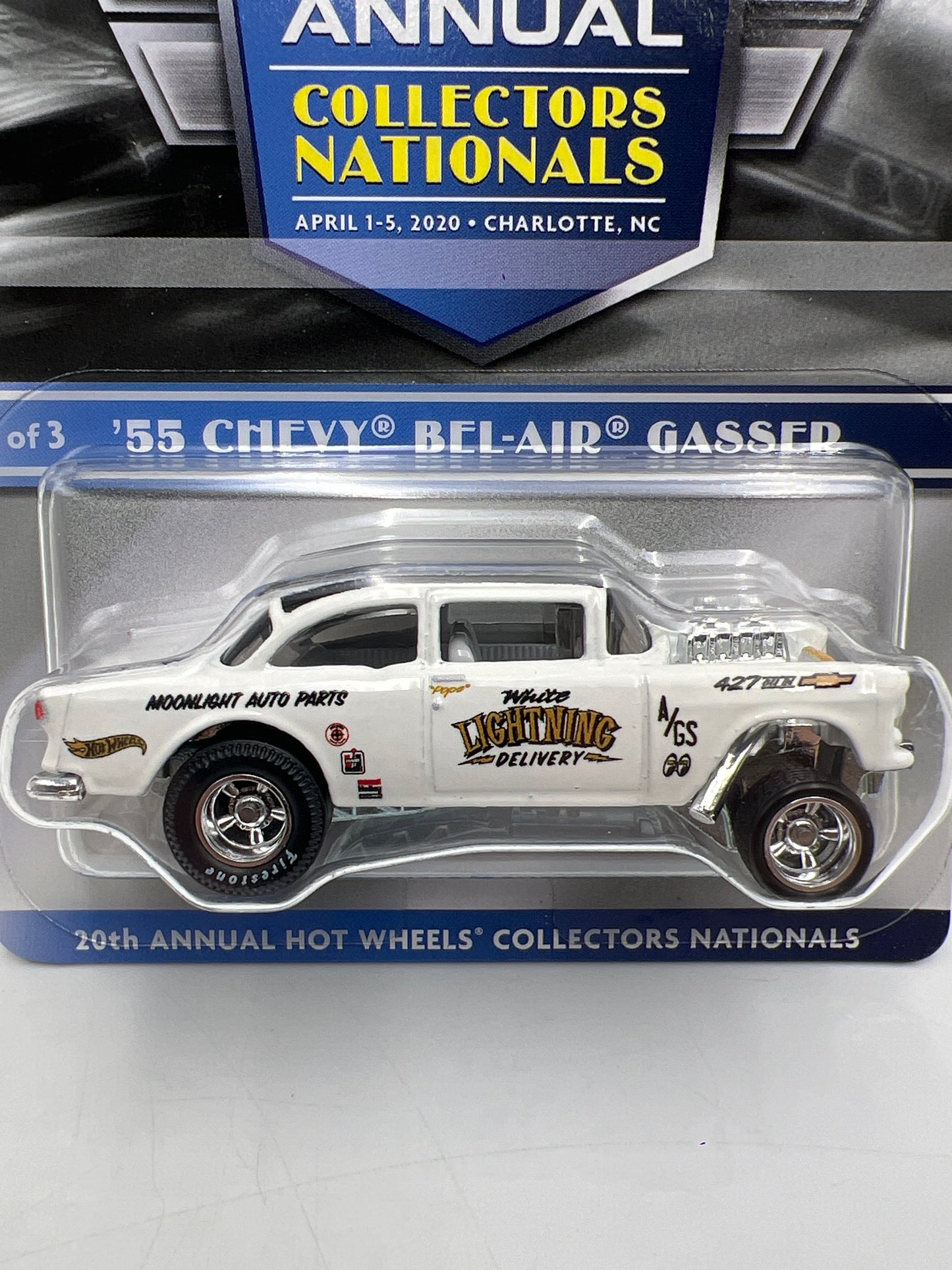 2020 Hot Wheels 20th Annual Collectors Nationals #523/9000 55 Chevy Bel Air Gasser W/Protector