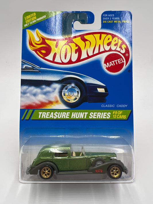 1995 Hot Wheels Treasure Hunt Series #9 Classic Caddy Green W/Protector