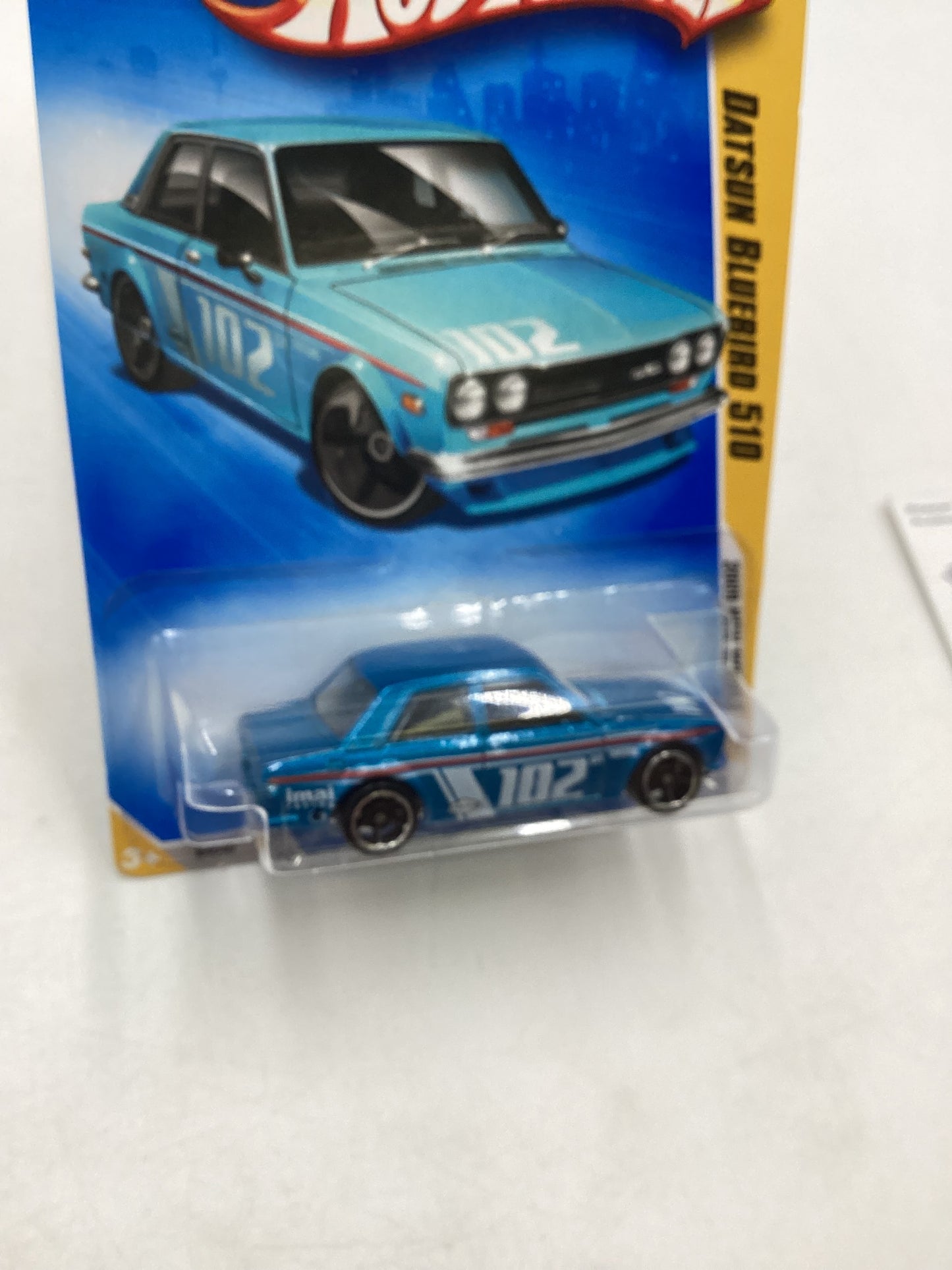 2009 Hot Wheels #037 Datsun Bluebird 510 Blue (SR)