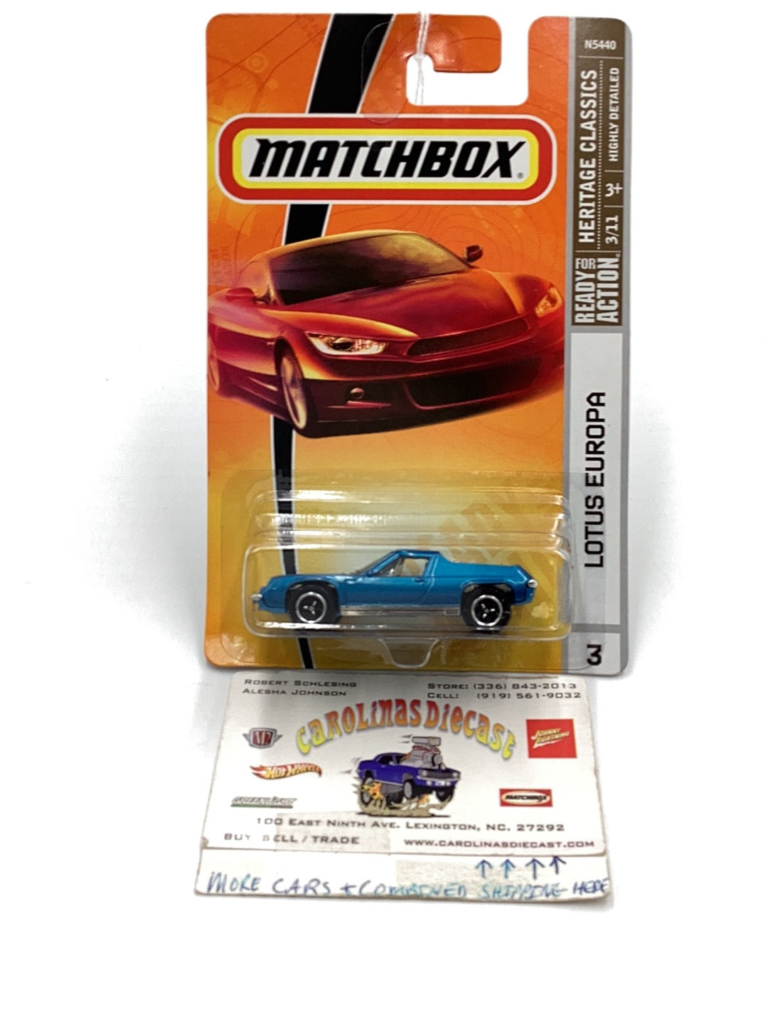 Matchbox 2009 #3 Lotus Europa blue 213A