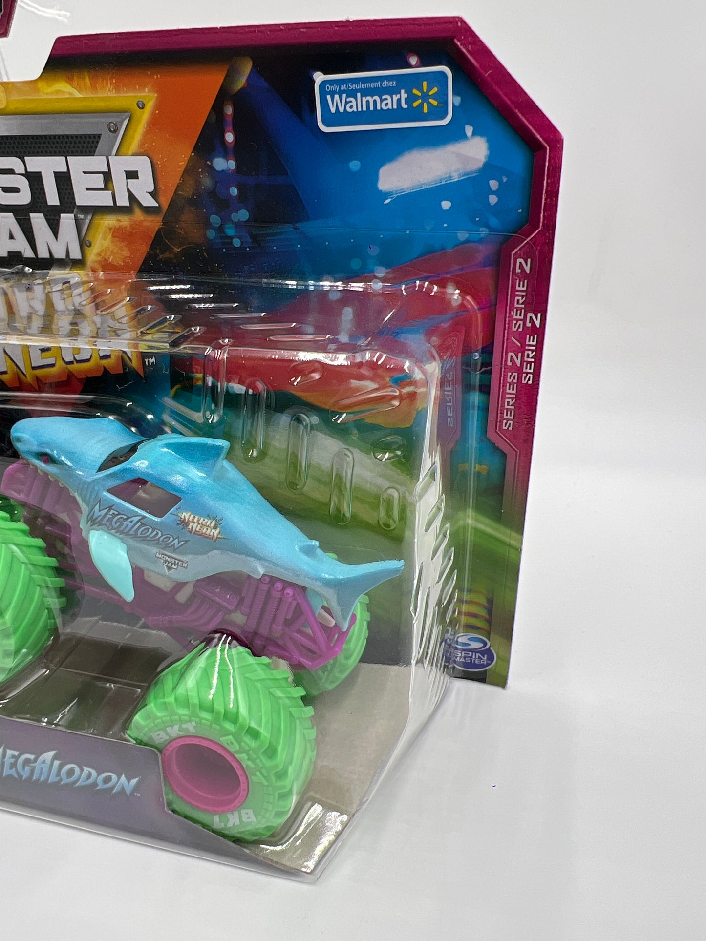 Monster Jam Nitro Neon Series 2 Walmart Exclusive Alien Invasion Vs Megalodon