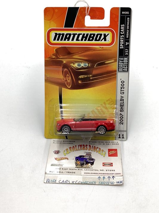 Matchbox 2008 #11 2007 Shelby GT500 red 21F