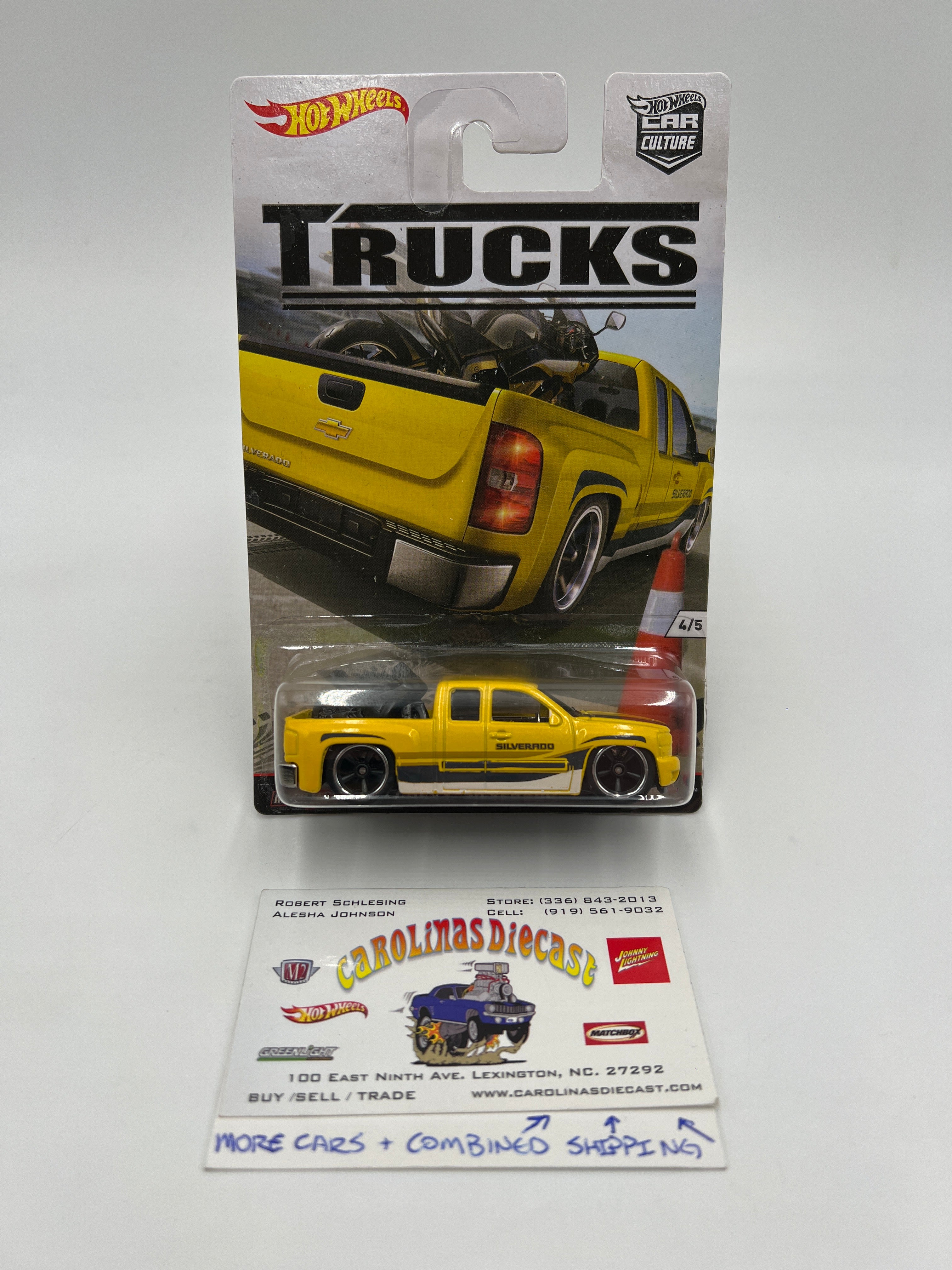 Hot Wheels Car Culture Trucks #4 Chevy Silverado Yellow W