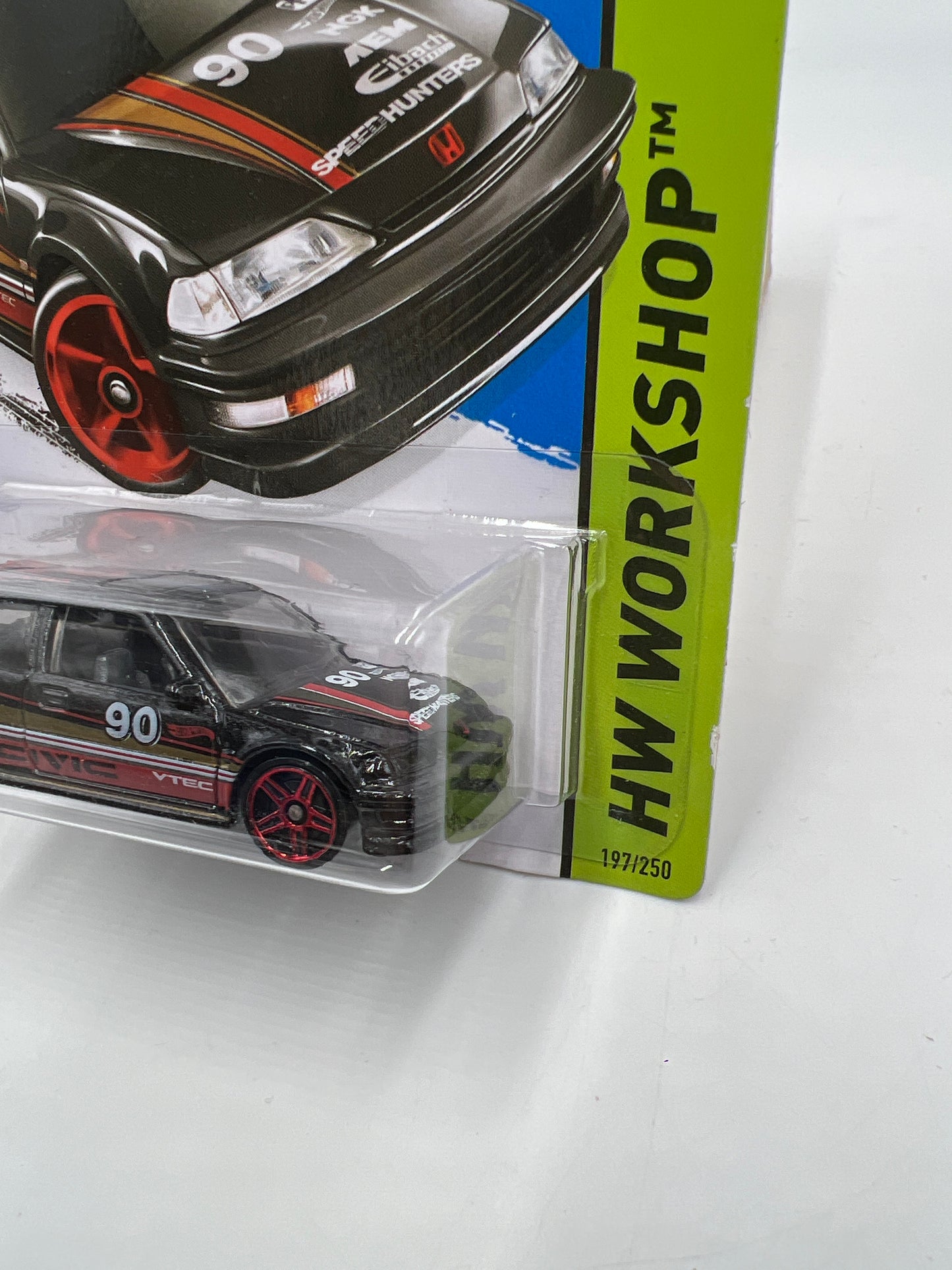 2015 Hot Wheels Workshop #197 90 Honda Civic EF Black 78A