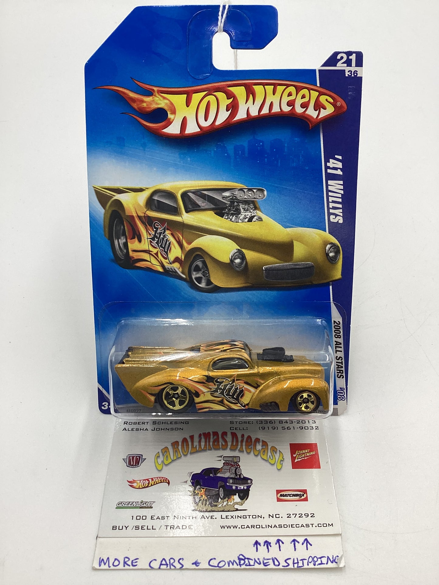 2008 Hot Wheels All Stars #61 41 Willy’s Gold