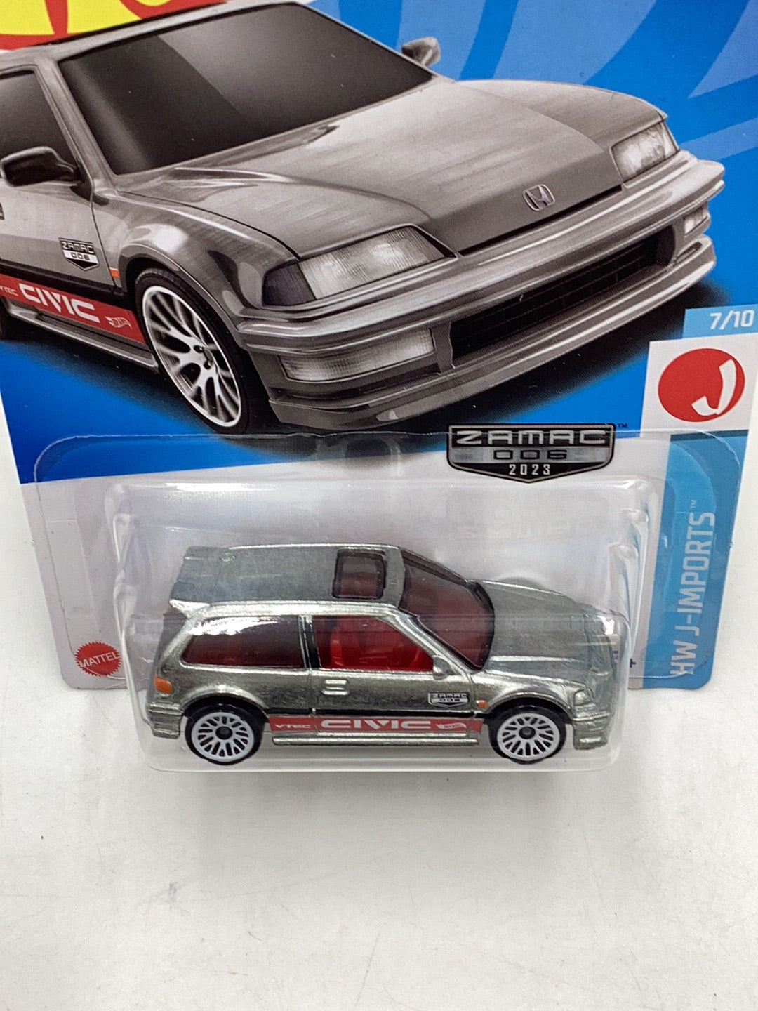 2023 hot wheels H case #96 90 Honda Civic EF Zamac #6 with protector