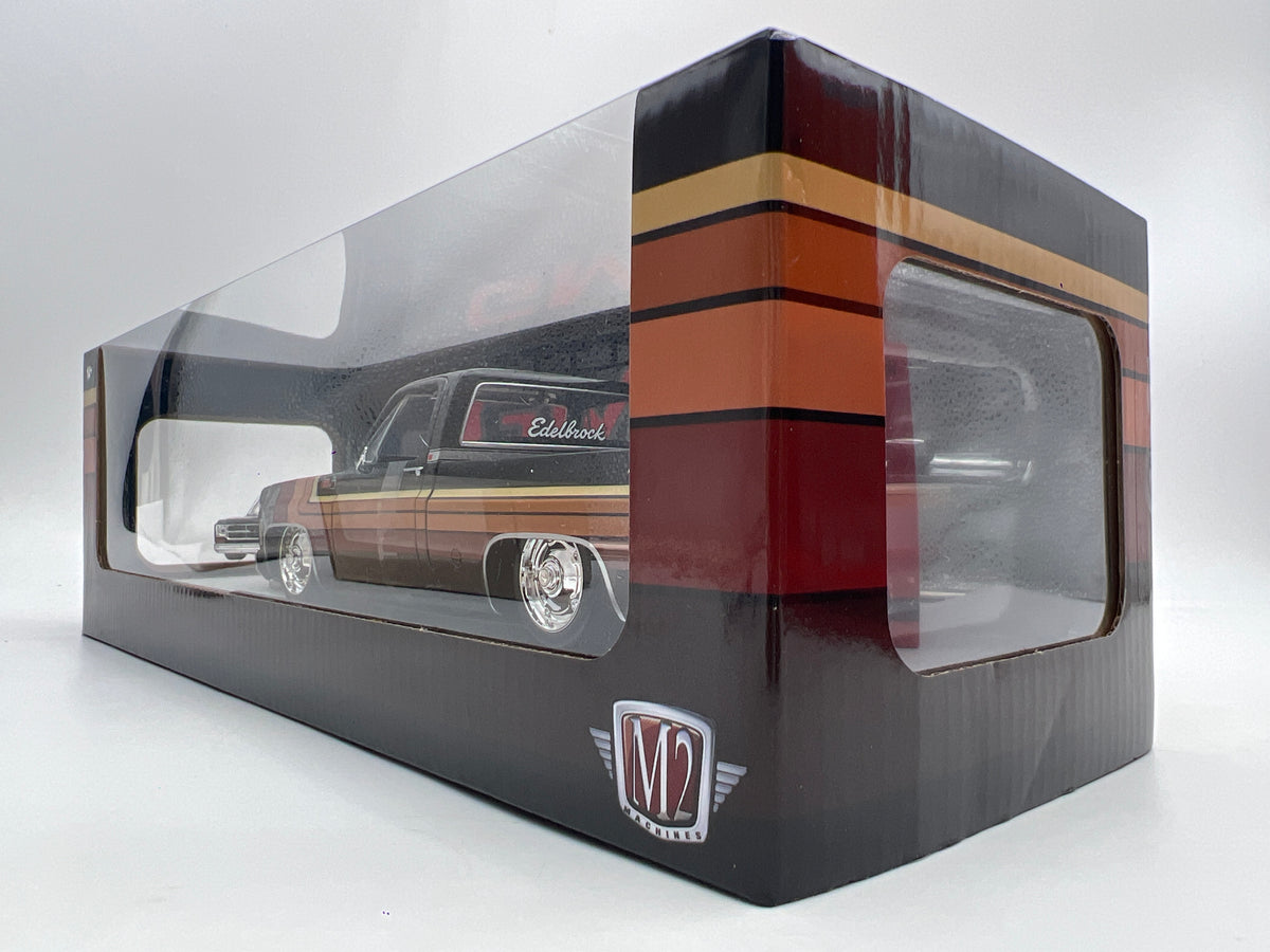 2026 M2 Machines R02 1/24 & 1/64 2 Pack 1976 GMC Sierra Grande 15 Custom Black